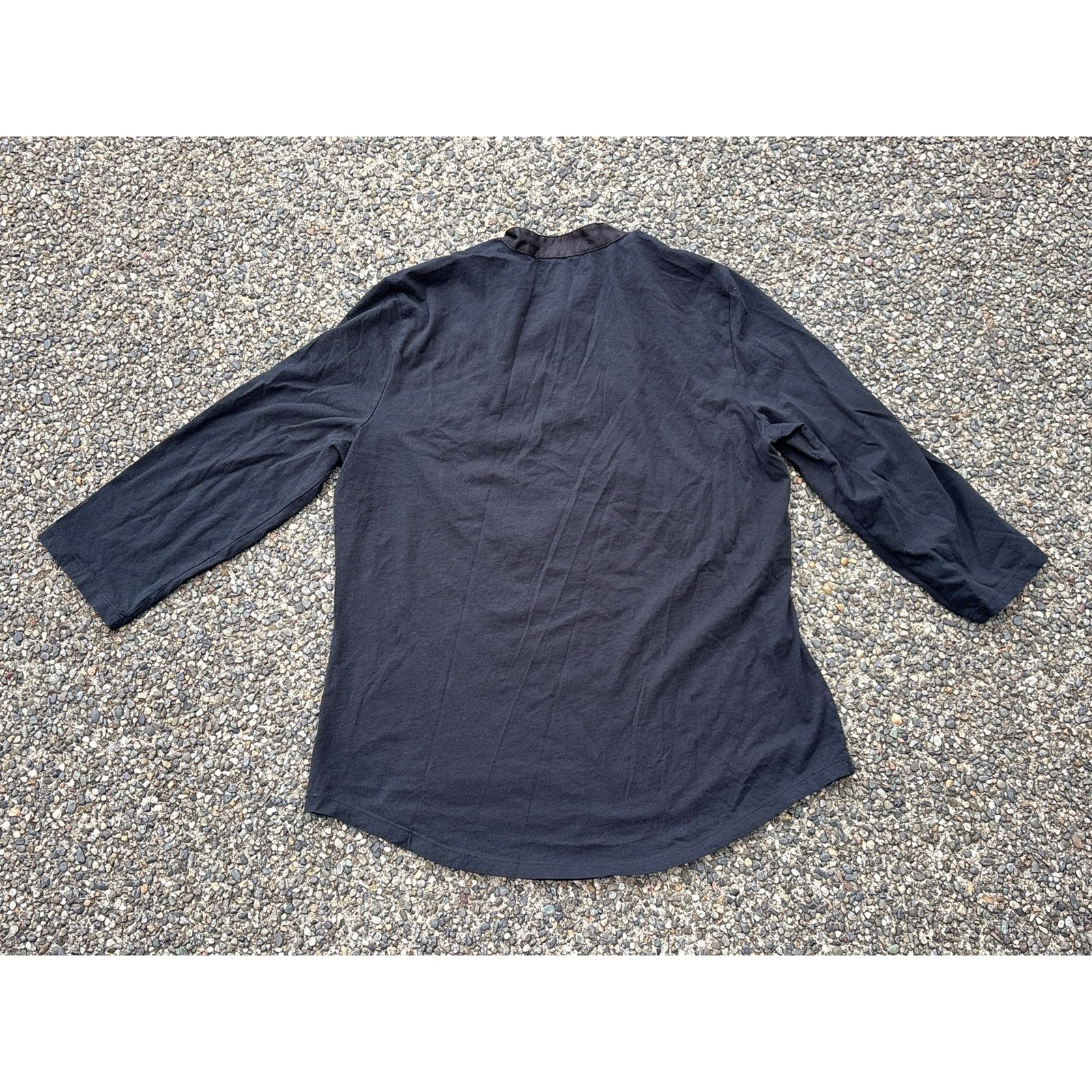 Lauren Ralph Lauren Lauren Ralph Lauren split neckline metal button black shirt Size L / US 10 / IT 46 - 4 Thumbnail