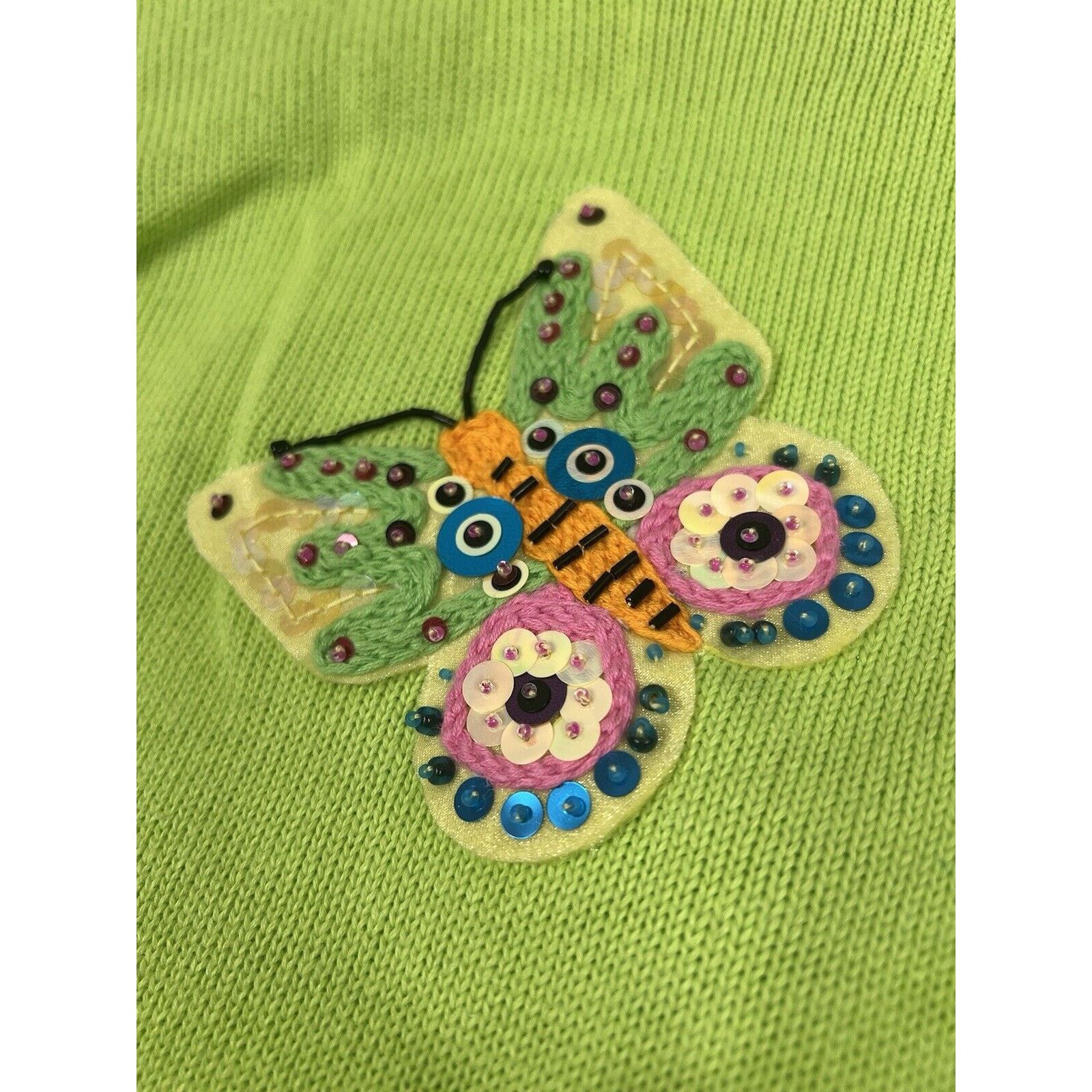 Other VTG NWT DESIGN OPTIONS CARDIGAN MEDIUM BUTTERFLY FLOWERS Size M / US 6-8 / IT 42-44 - 14 Thumbnail