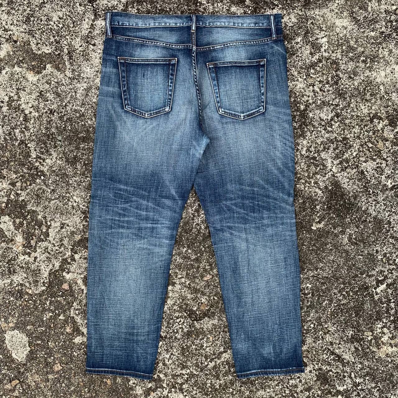 Uniqlo Women Uniqlo Slim Boyfriend Tapered Ripped Jeans By Kaihara Size 36" / US 14 / IT 50 - 2 Thumbnail