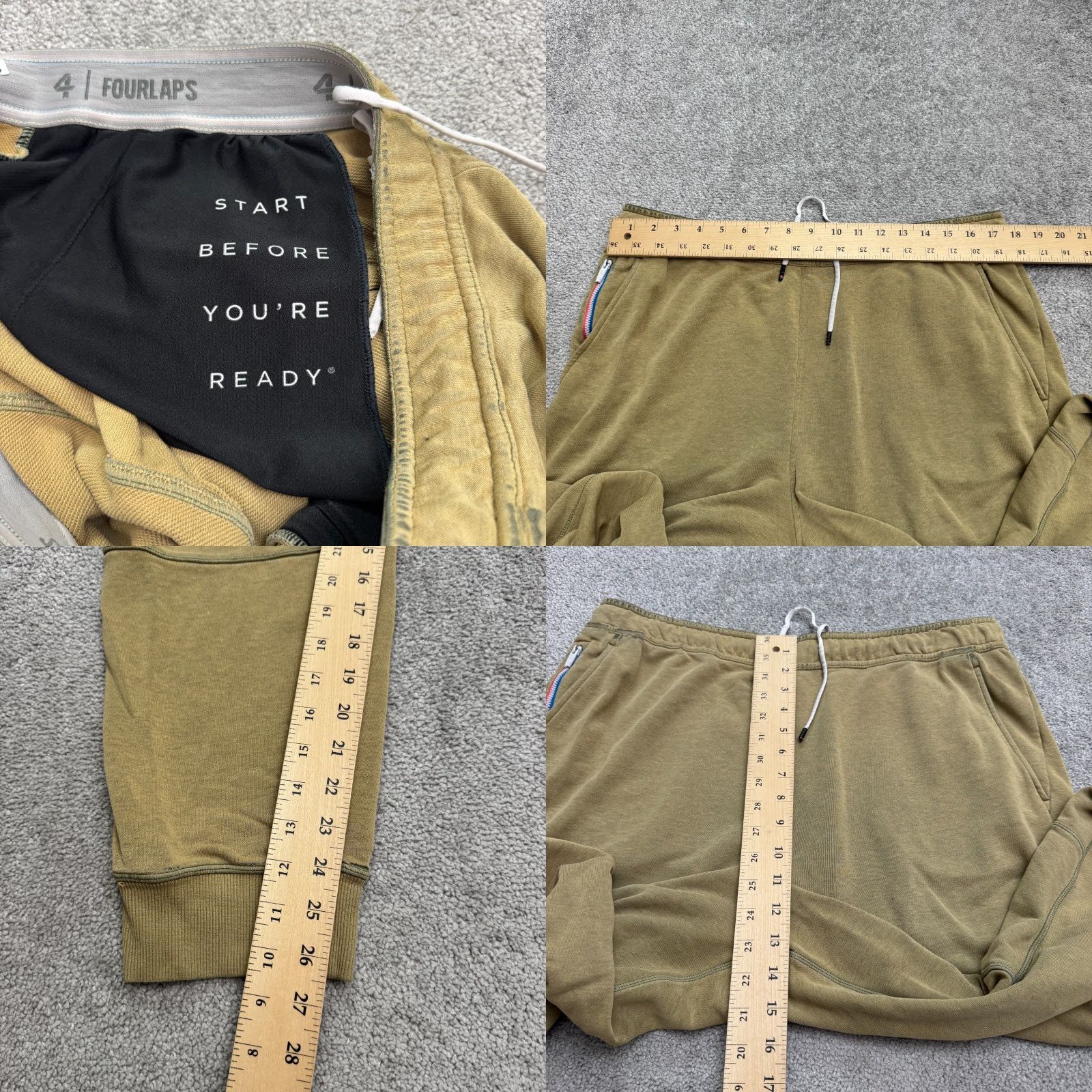 Vintage VINTAGE: No — Fourlaps Re-Up Jogger Sweatpants Mens XL Brown Zip Pocket Athletic Activewear Size US 36 / EU 52 - 9 Thumbnail