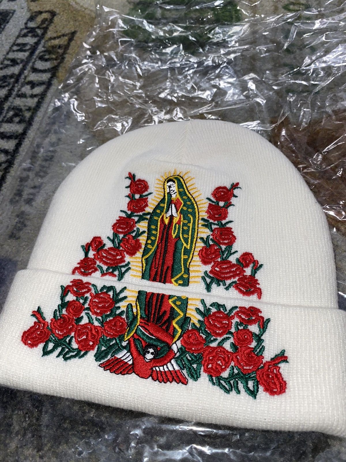 Supreme Supreme Guadalupe Beanie White (2018) Size ONE SIZE - 2 Thumbnail