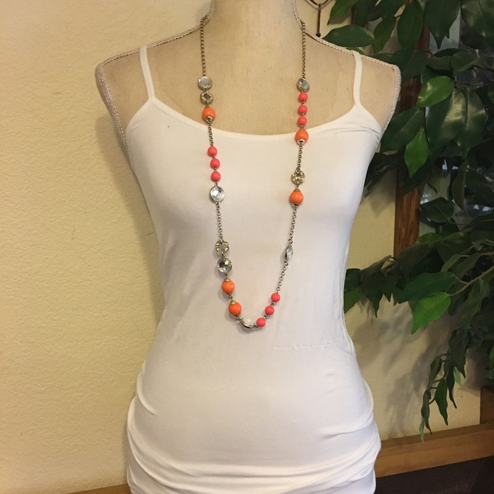 Banana Republic Banana Republic glass stone beaded chain necklace Size ONE SIZE - 4 Thumbnail