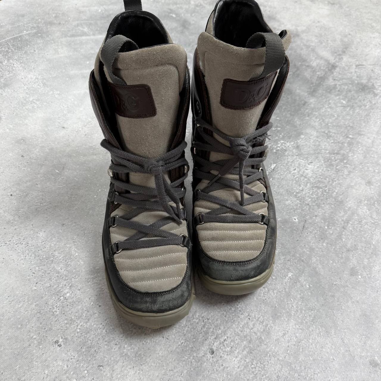 Dolce & Gabbana Dolce & Gabbana DG RTW F/W 2010 Apres Ski Boots Gray/ Brown Size US 10 / EU 43 - 12 Thumbnail