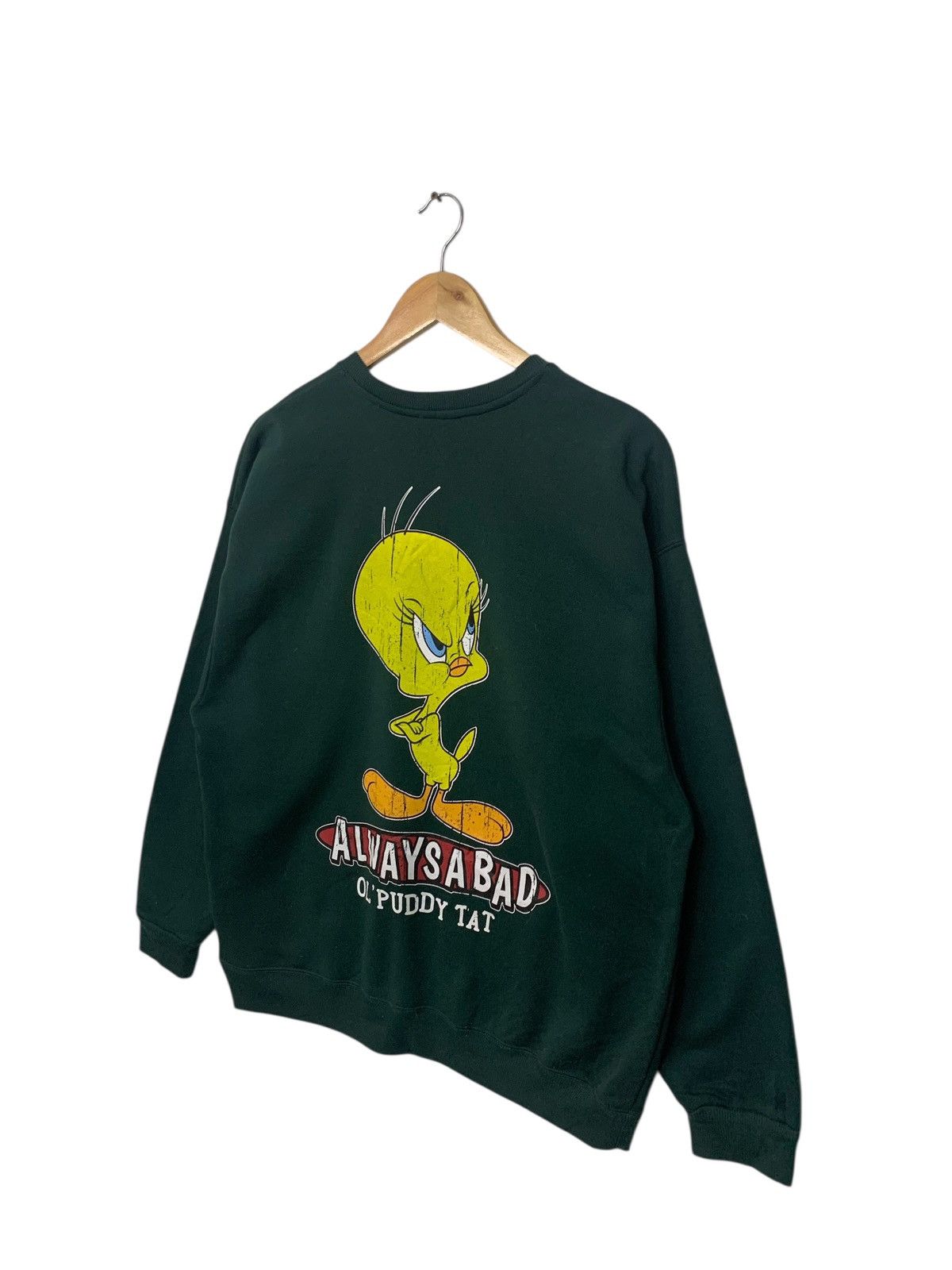 Cartoon Network Rare Tweety Looney Tunes "Always Bad" Sweatshirt Size US M / EU 48-50 / 2 - 2 Thumbnail