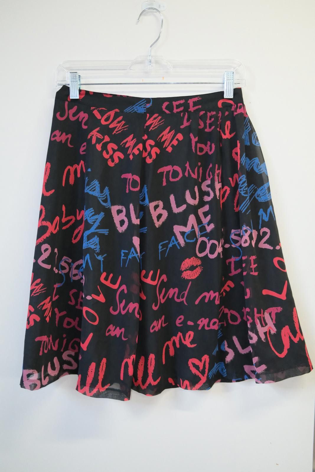 Jean Charles De Castelbajac 00's JC de Castelbajac AOP Text Graffiti Skirt Size 28" / US 6 / IT 42 - 2 Thumbnail