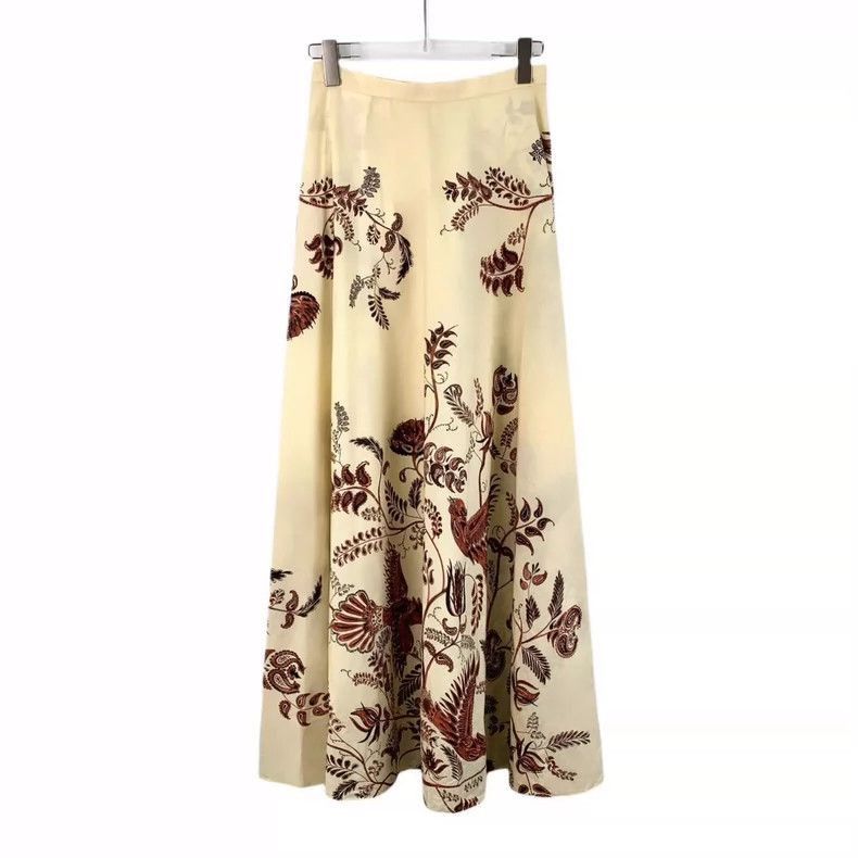 Dior Beige Floral Print Cotton Midi Skirt-2505 Size 34" / US 12 / IT 48 - 2 Thumbnail