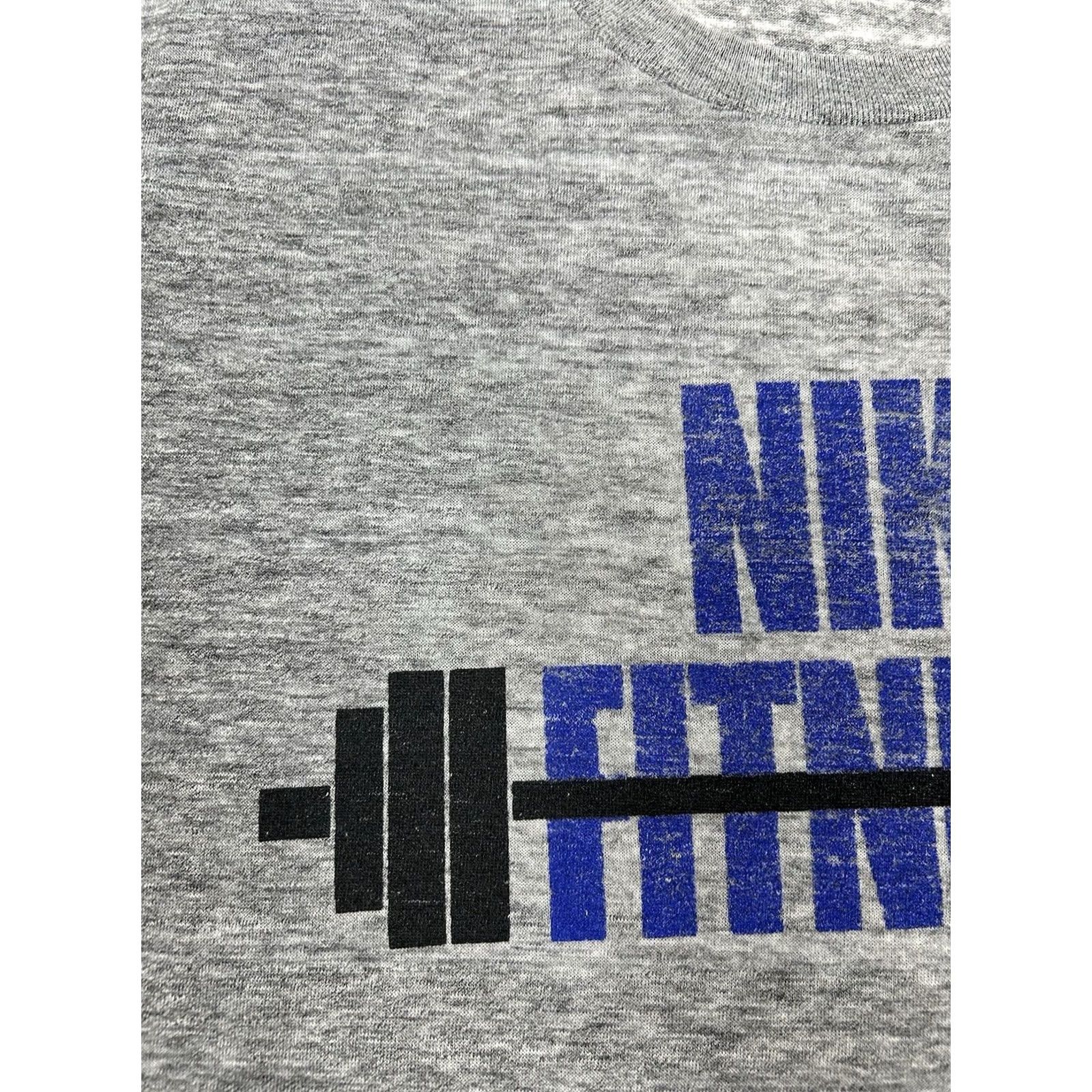 Nike VINTAGE Nike Fitness Barbell T-Shirt Workout 80s Medium Gray Paper Thin Tee Mens Size US M / EU 48-50 / 2 - 3 Thumbnail