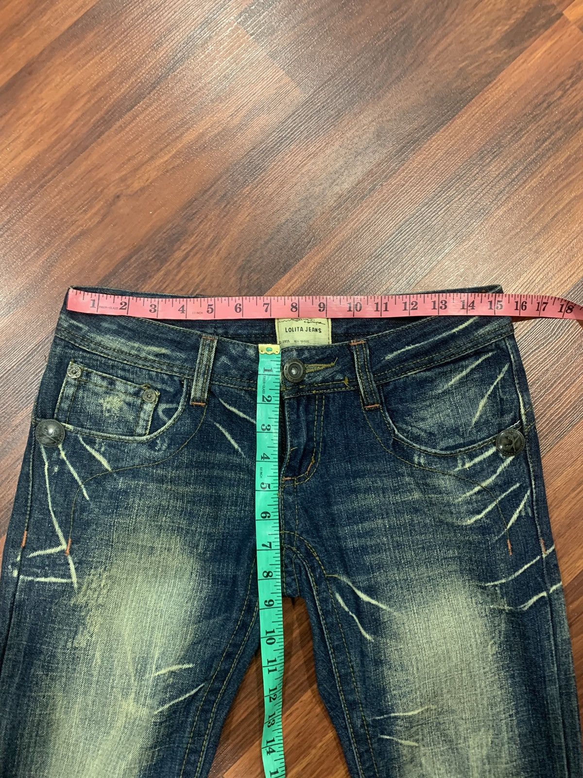 If Six Was Nine × Le Grande Bleu (L.G.B.) Lolita Flared Jeans Size 30" / US 8 / IT 44 - 5 Thumbnail