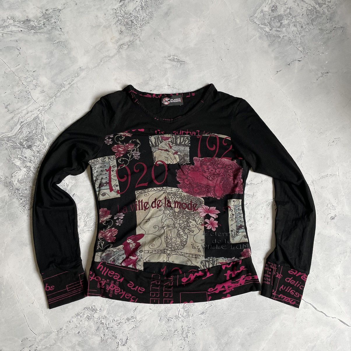 Diesel × Japanese Brand Vintage Avantgarde Printed Y2K Longsleeve Diesel Style Size S / US 4 / IT 40 - 1 Thumbnail