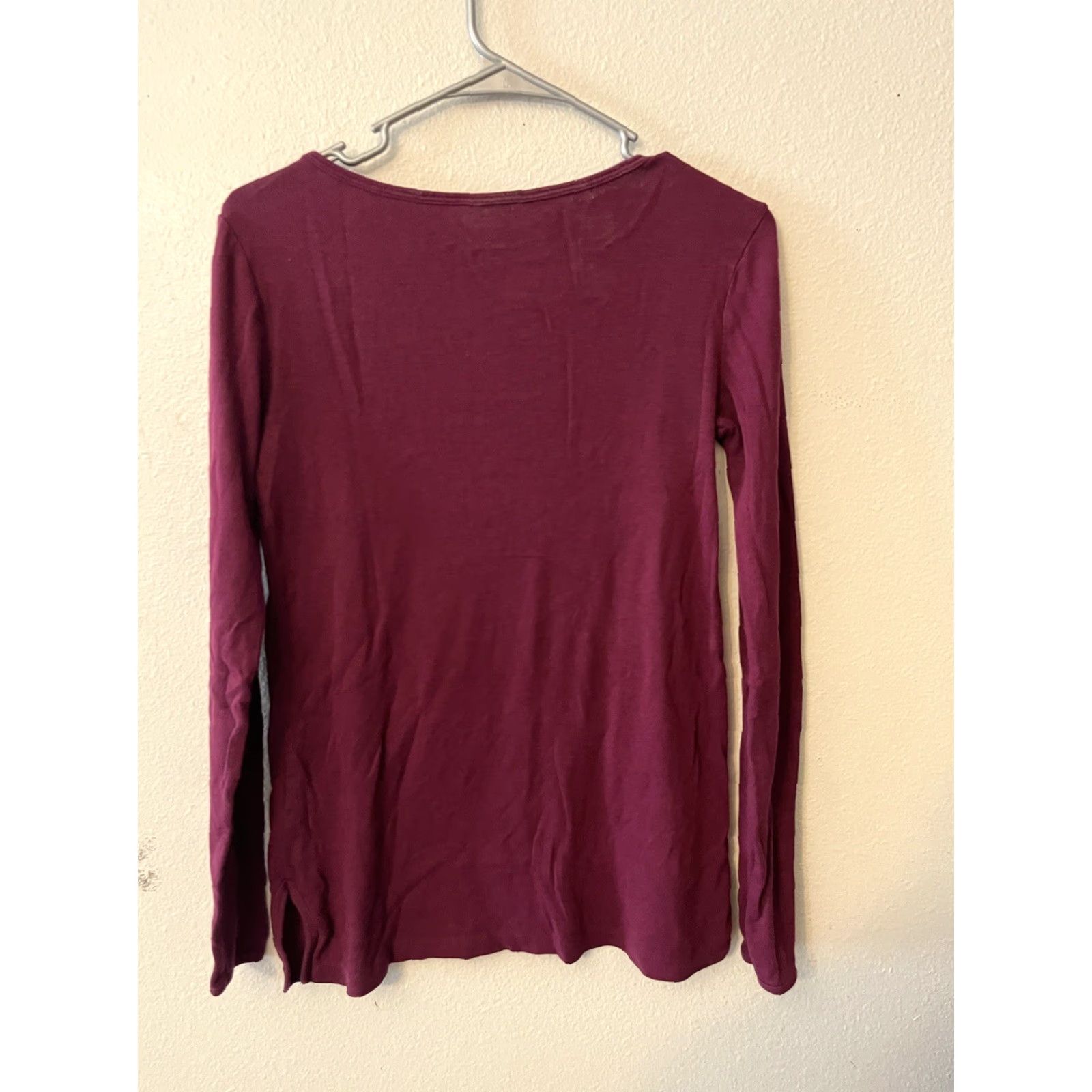 Gap Gap Women’s Small Maroon Cotton Boat Neck Long Sleeve Pullover Sweater Solid Size S / US 4 / IT 40 - 2 Thumbnail