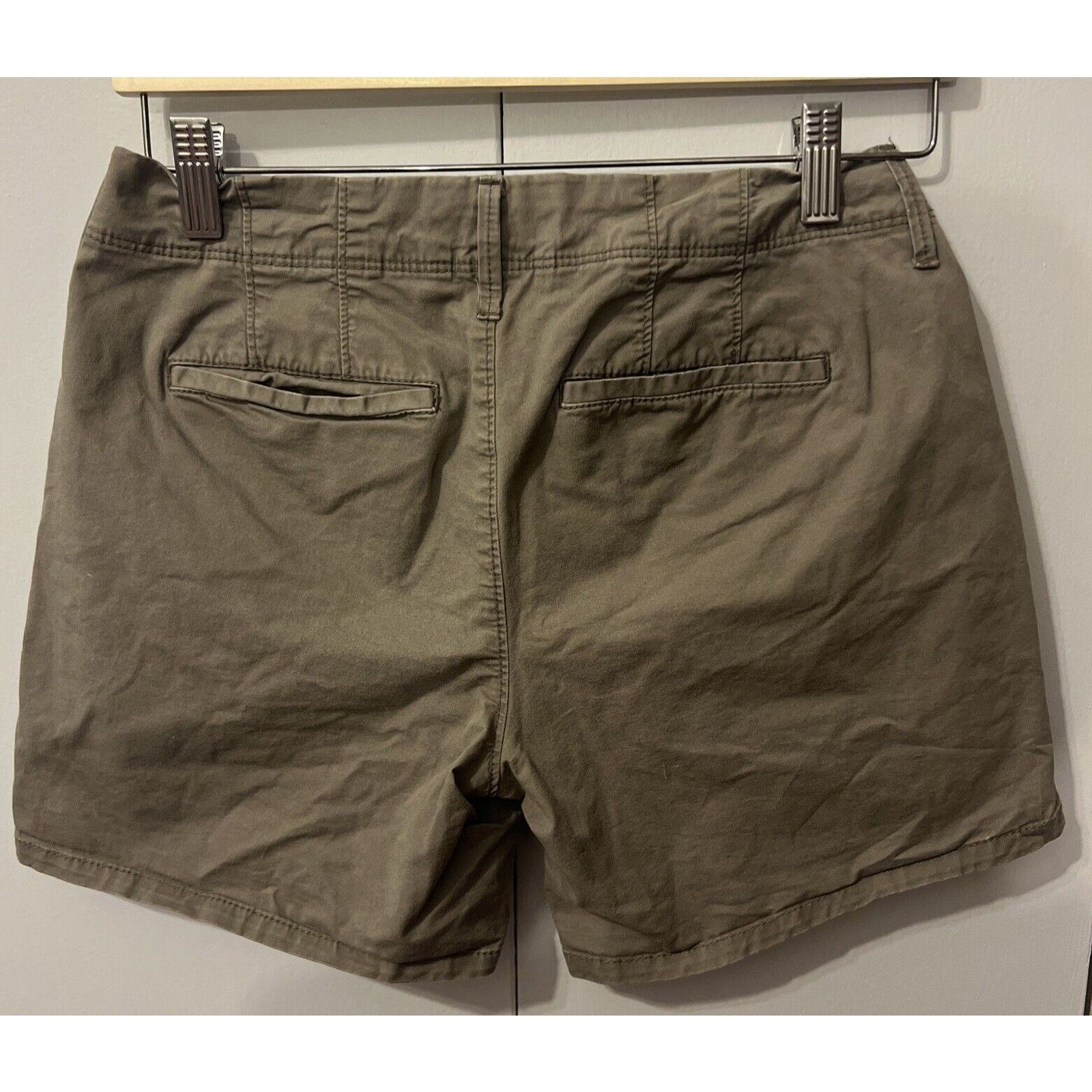 Old Navy Old Navy Womens 2 Regular Shorts Olive Green Chino Stretch Size 26" / US 2 / IT 38 - 3 Thumbnail