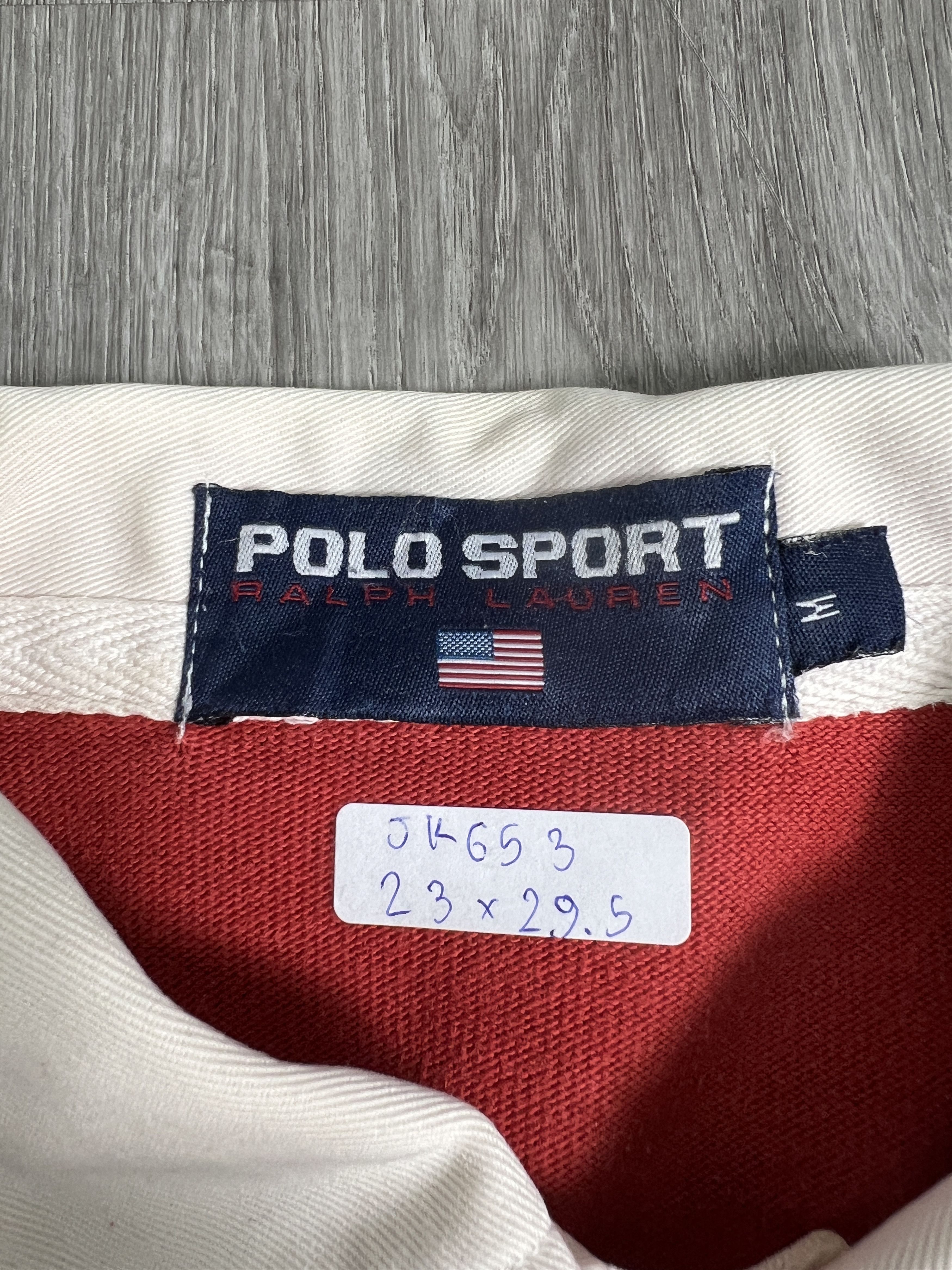 Polo Ralph Lauren Vintage Polo Sport P-67 L/S Rugby Polo Shirt (M) JK653 Size US M / EU 48-50 / 2 - 3 Thumbnail