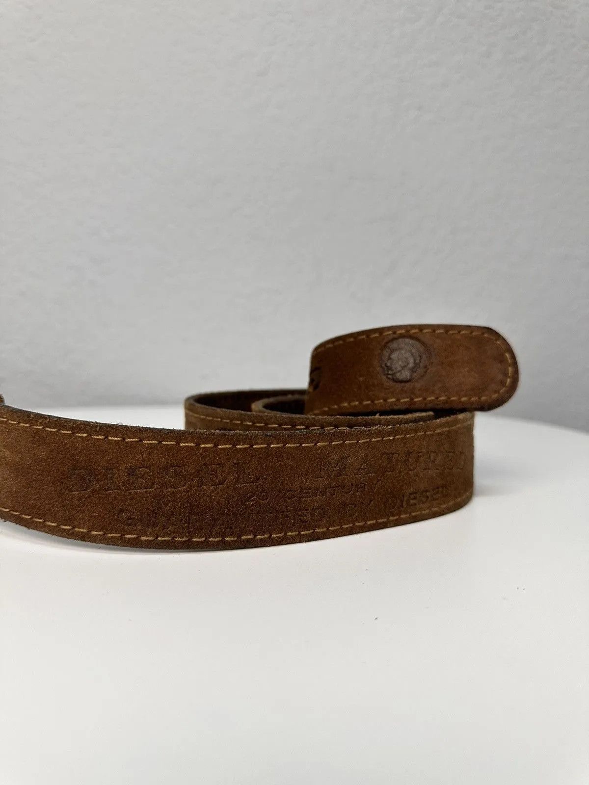 Diesel Vintage Diesel Leather Belt Hysteric Glamour Y2k Japan Size ONE SIZE - 5 Thumbnail