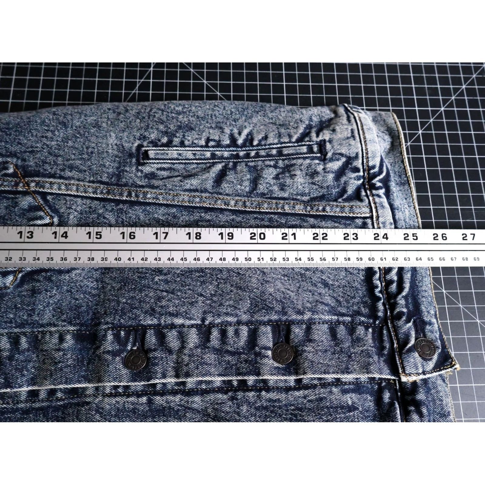 Levi's Levi's Jacket Denim Trucker Jean Medium Blue Acid Wash 3 Type 3 Buttons Mens M Denim Jacket Size US 31 - 6 Thumbnail