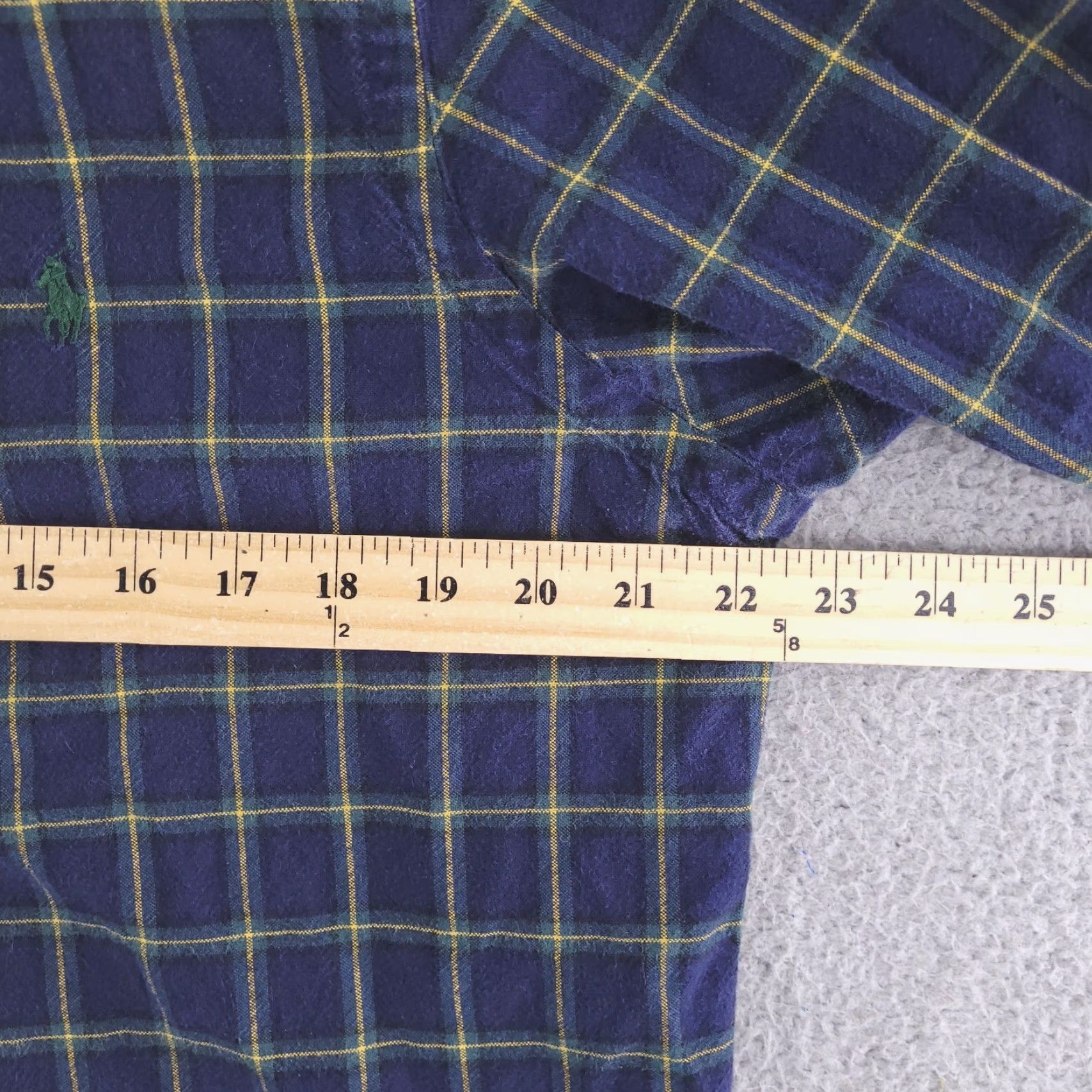Polo Ralph Lauren Polo Ralph Lauren Shirt Mens L Flannel Blue Green Long Sleeve Button Casual Size US L / EU 52-54 / 3 - 6 Thumbnail