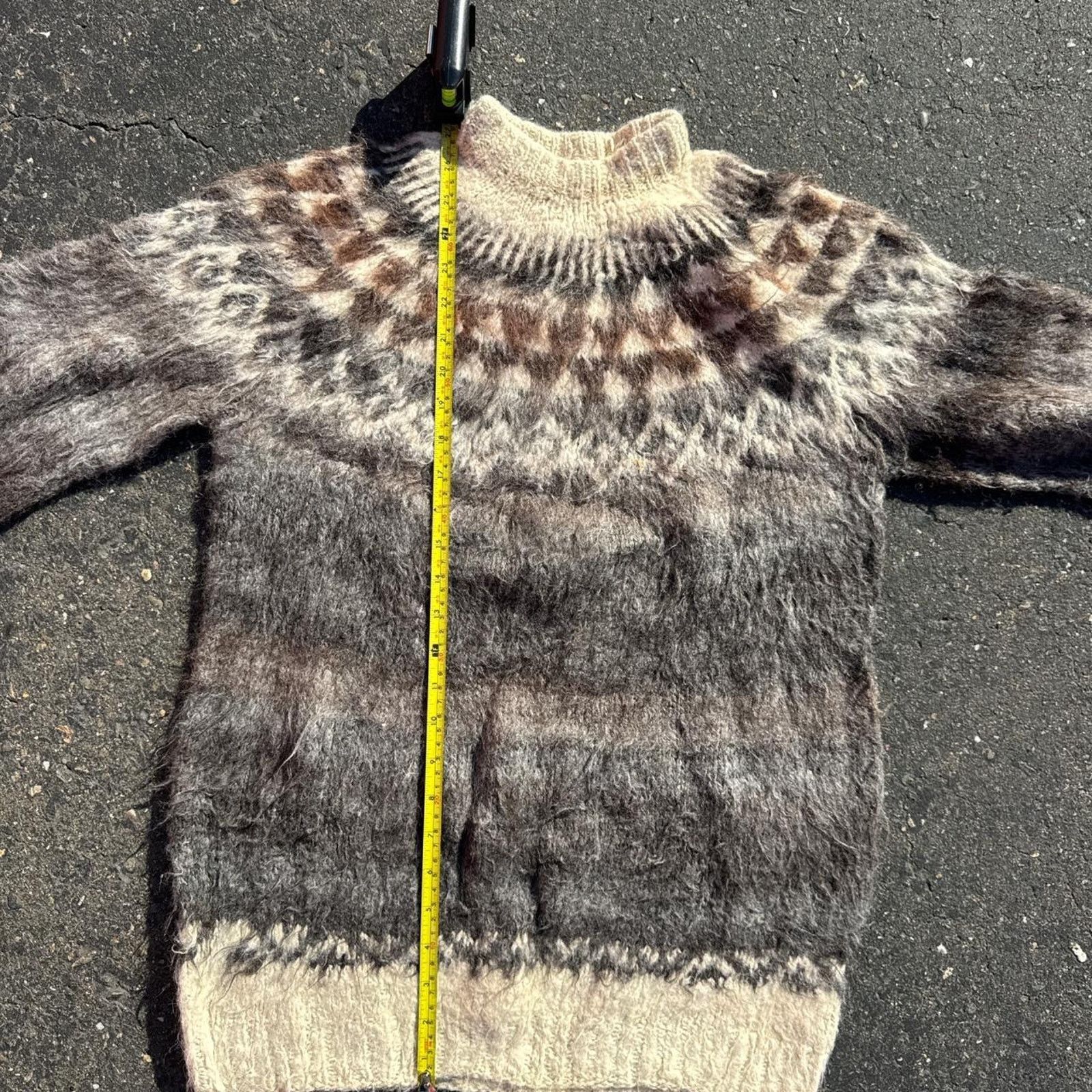 Handmade Vintage Alpaca Wool “John” Sweater – Size Medium Size M / US 6-8 / IT 42-44 - 6 Thumbnail