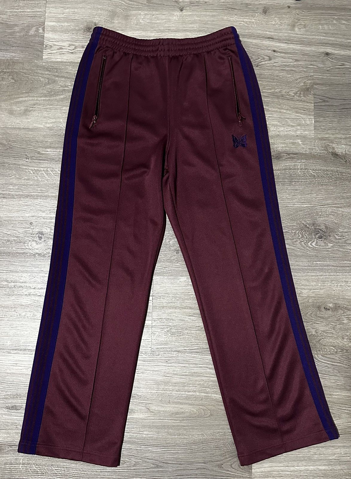 Needles Needles Japan Burgundy Track Pants Size US 29 - 2 Thumbnail