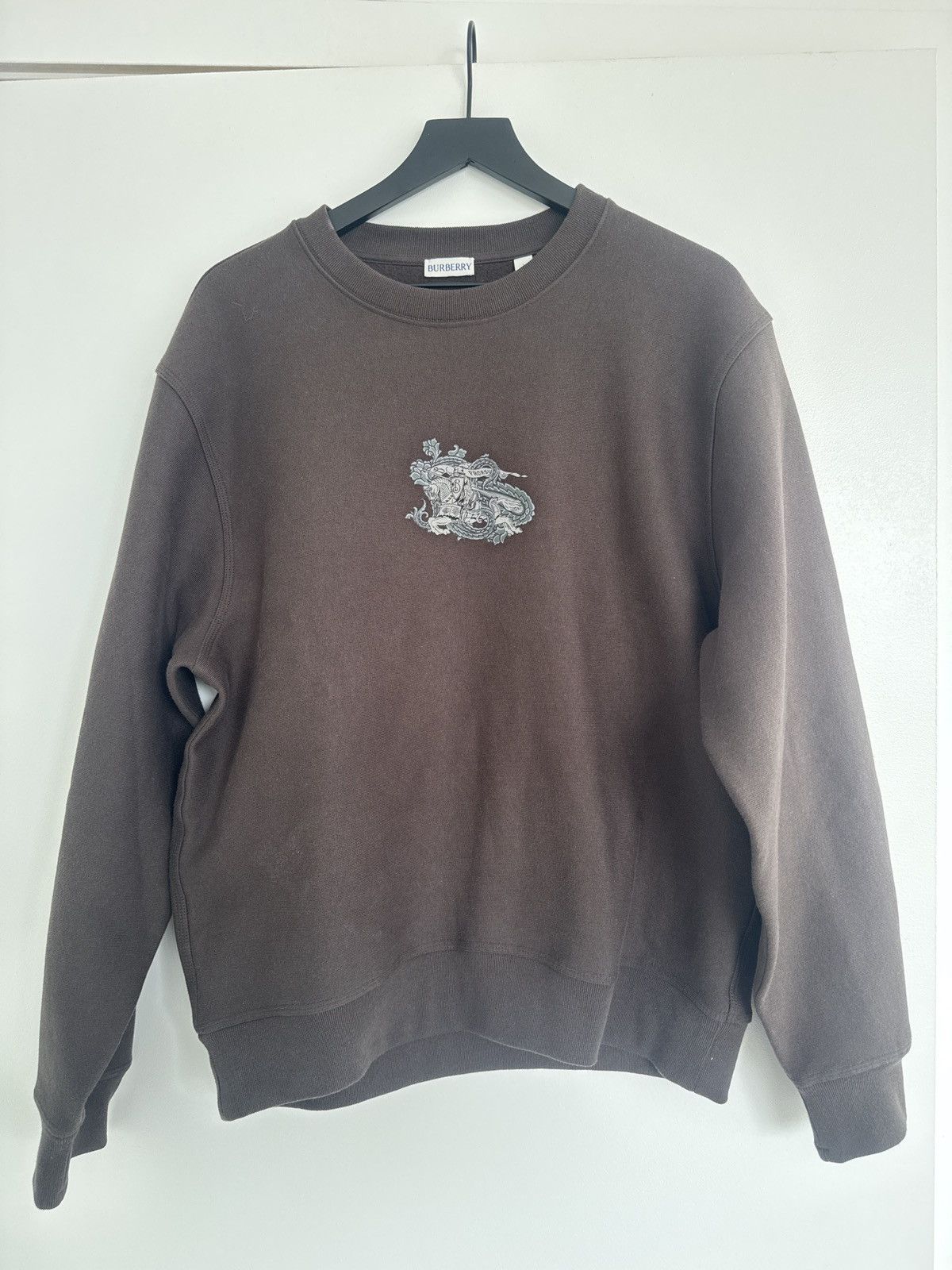 Burberry Burberry Long Sleeved Crewneck Sweatshirt Brown Size US L / EU 52-54 / 3 - 1 Thumbnail