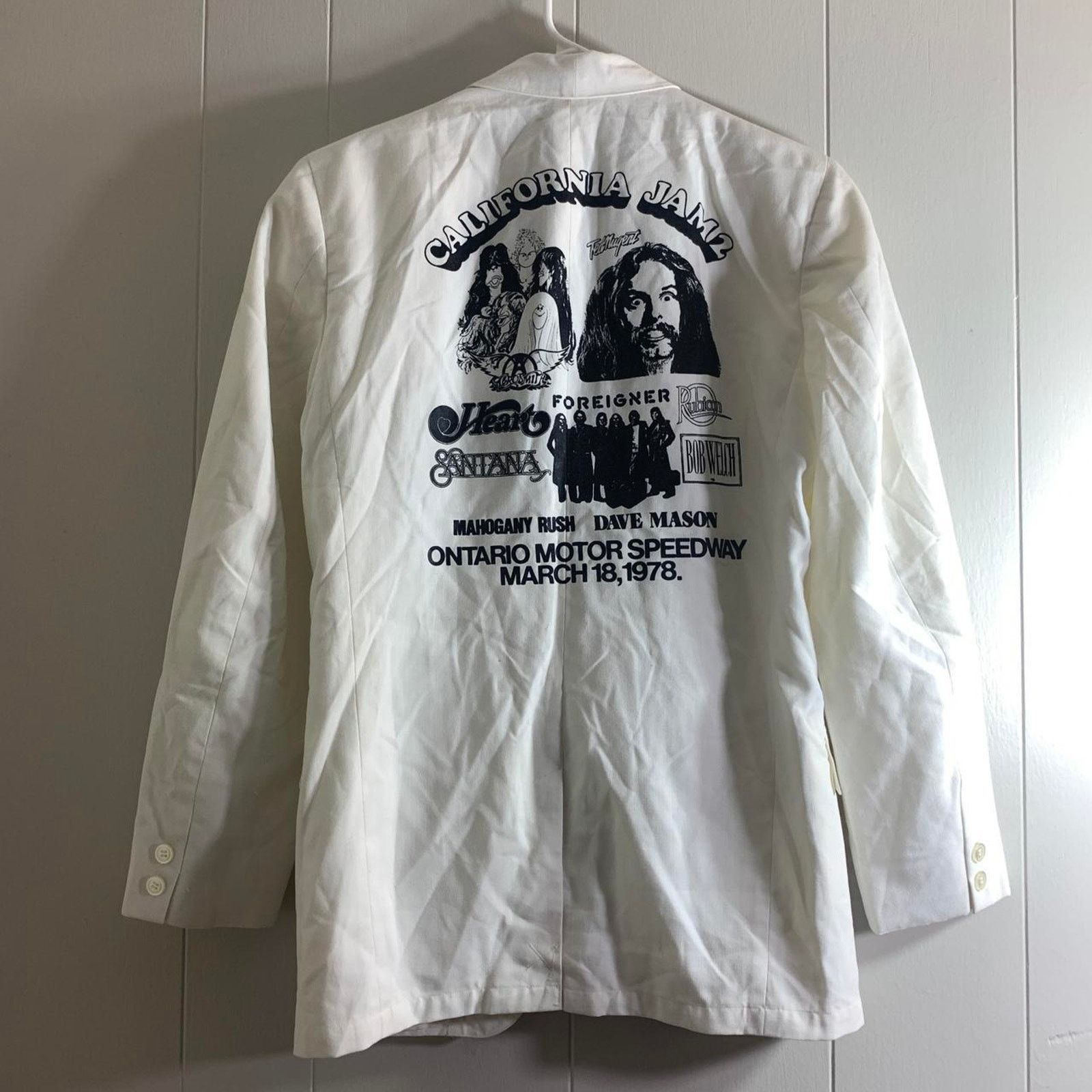 Vintage 1978 AEROSMITH SANTANA California Jam 2 blazer jacket 35S Size 34S - 8 Thumbnail