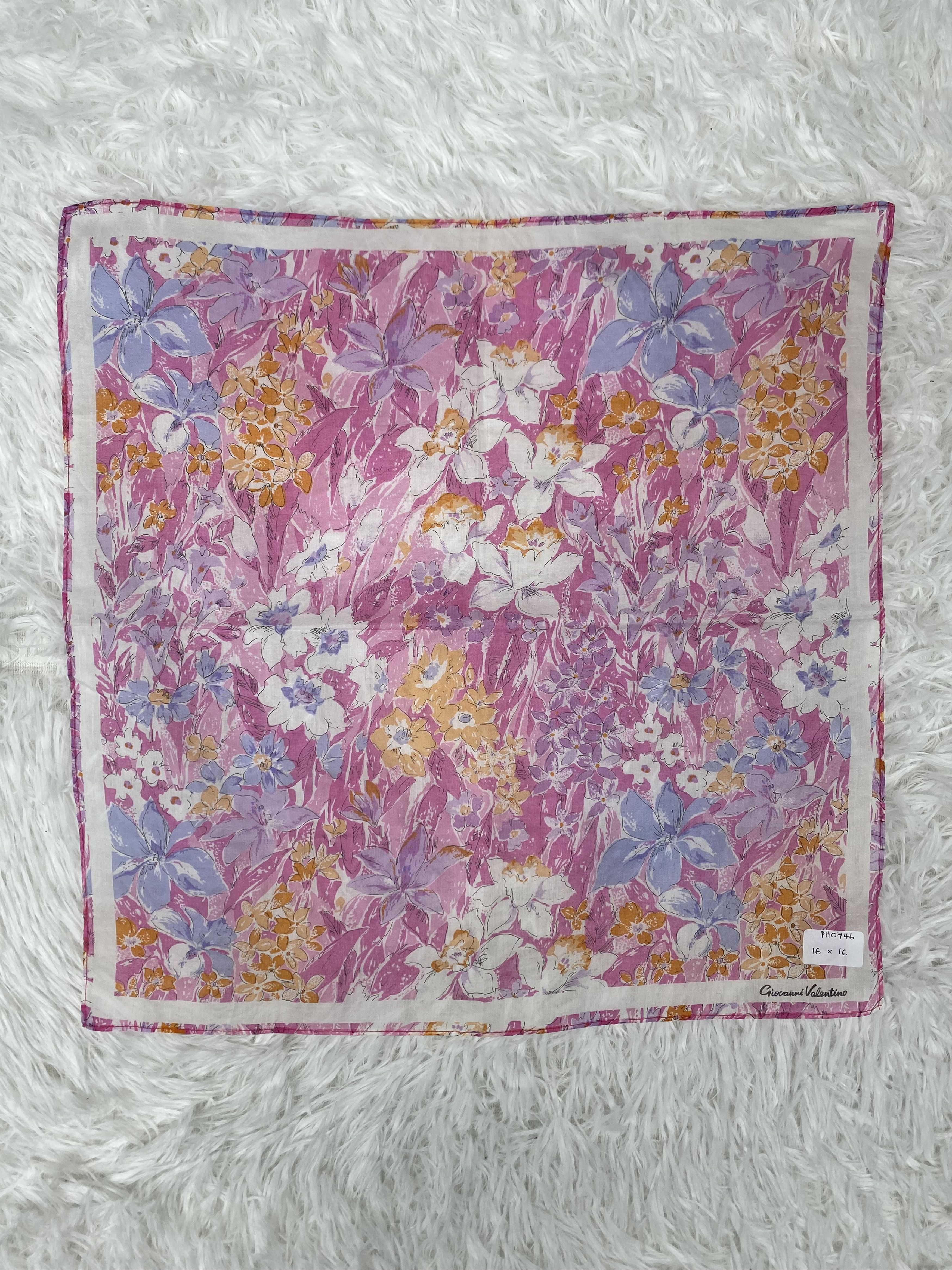 Giovanni Valentino × Vintage Vintage Giovanni Valentino Handkerchief Neckerchief PH0746 Size ONE SIZE - 3 Thumbnail