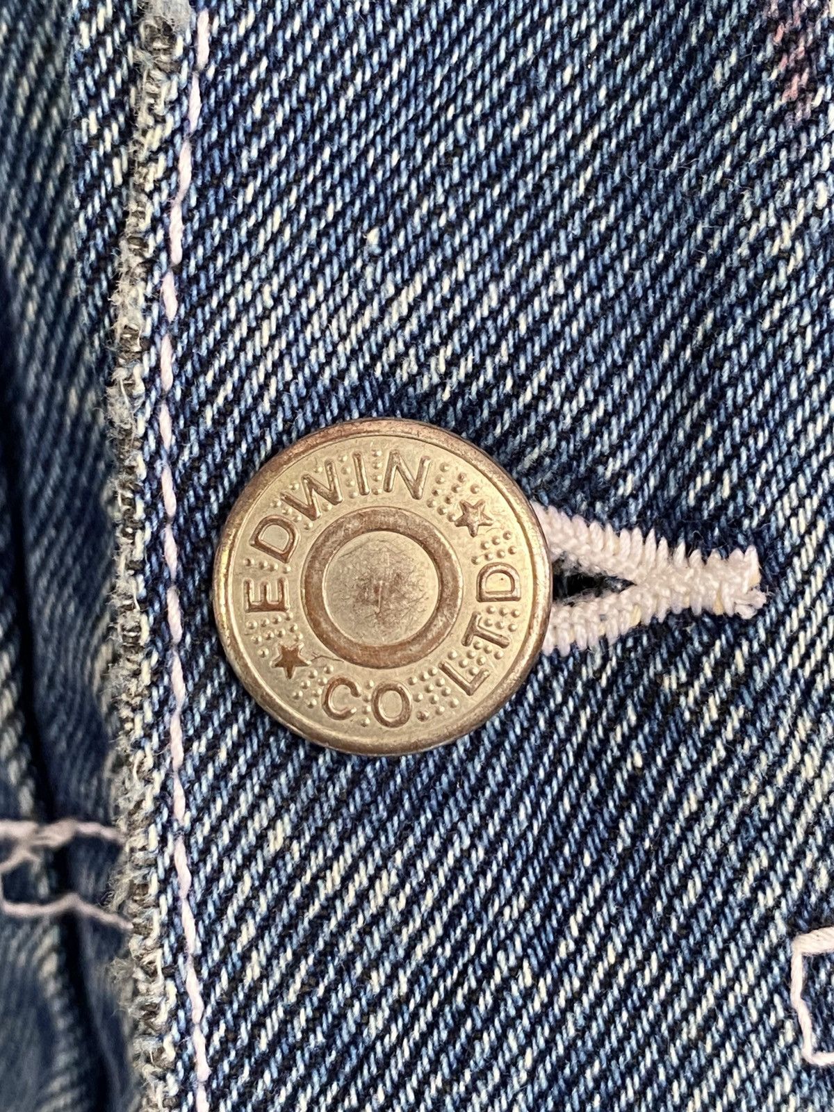 Edwin Vintage EDWIN Denim Jacket Button Double Pocket Size US L / EU 52-54 / 3 - 17 Thumbnail