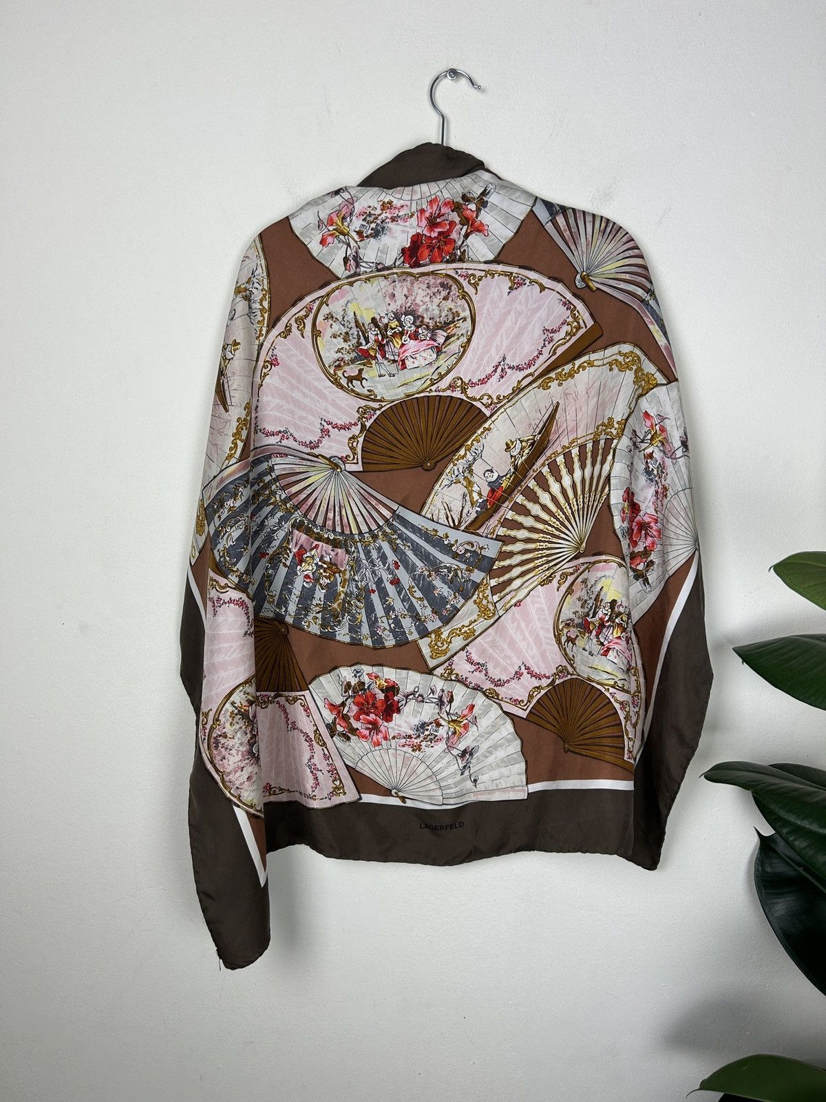 Karl Lagerfeld × Vintage Karl Lagerfeld Silk Scarf Size ONE SIZE - 2 Thumbnail