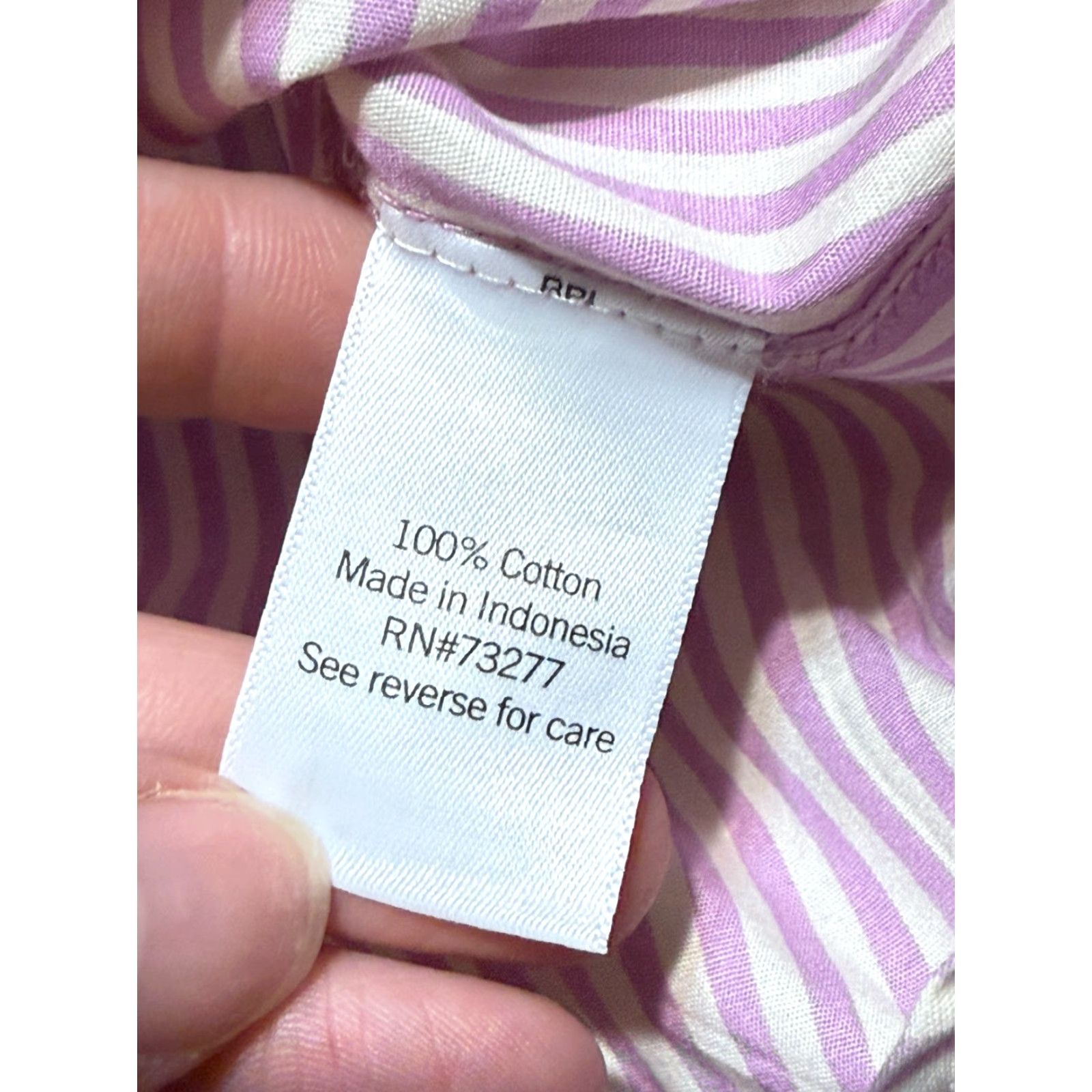 Vintage VINTAGE LC Lauren Conrad Shirts Women's Size Small Purple Long Sleeve Button Up Striped Size S / US 4 / IT 40 - 7 Thumbnail