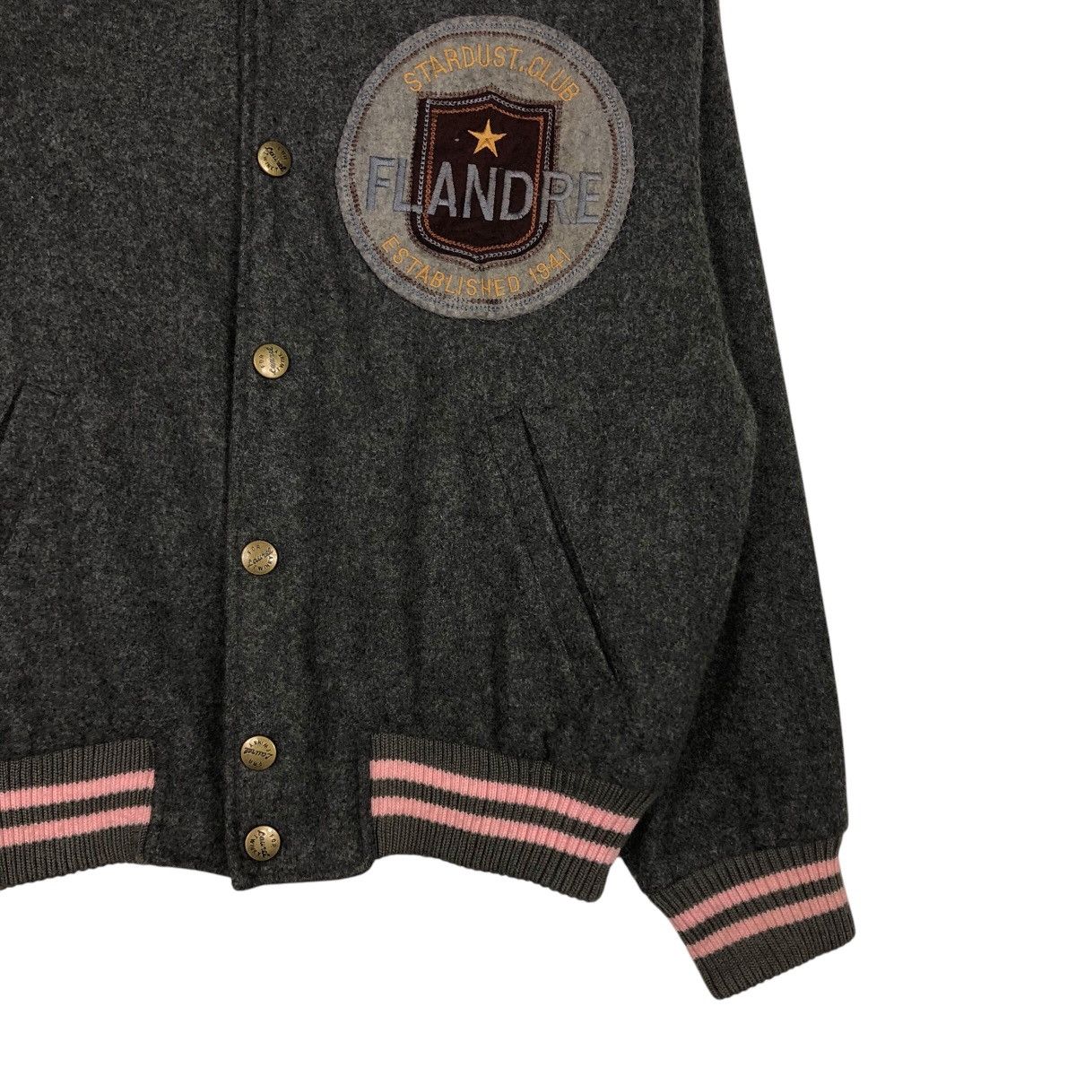 Japanese Brand 📌Vintage Varsity Bomber Jacket Wool Flandre Issey Miyake Size US M / EU 48-50 / 2 - 6 Thumbnail