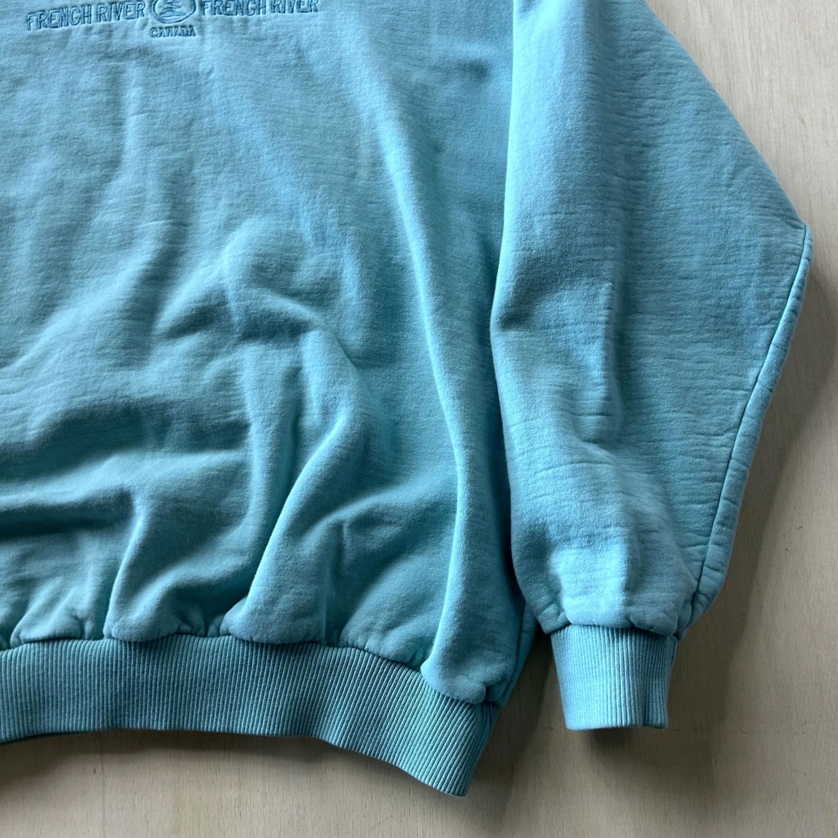 Vintage VINTAGE Thunderbird Sweatshirt Mens Large Blue Fleece French River CANADA Logo Embroidered Crew Neck Size US L / EU 52-54 / 3 - 2 Thumbnail