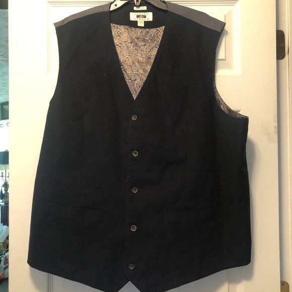 Joseph Abboud Joseph Abboud men's navy 98%cotton 5 button vest size: XXL Size US XXL / EU 58 / 5 - 1 Thumbnail