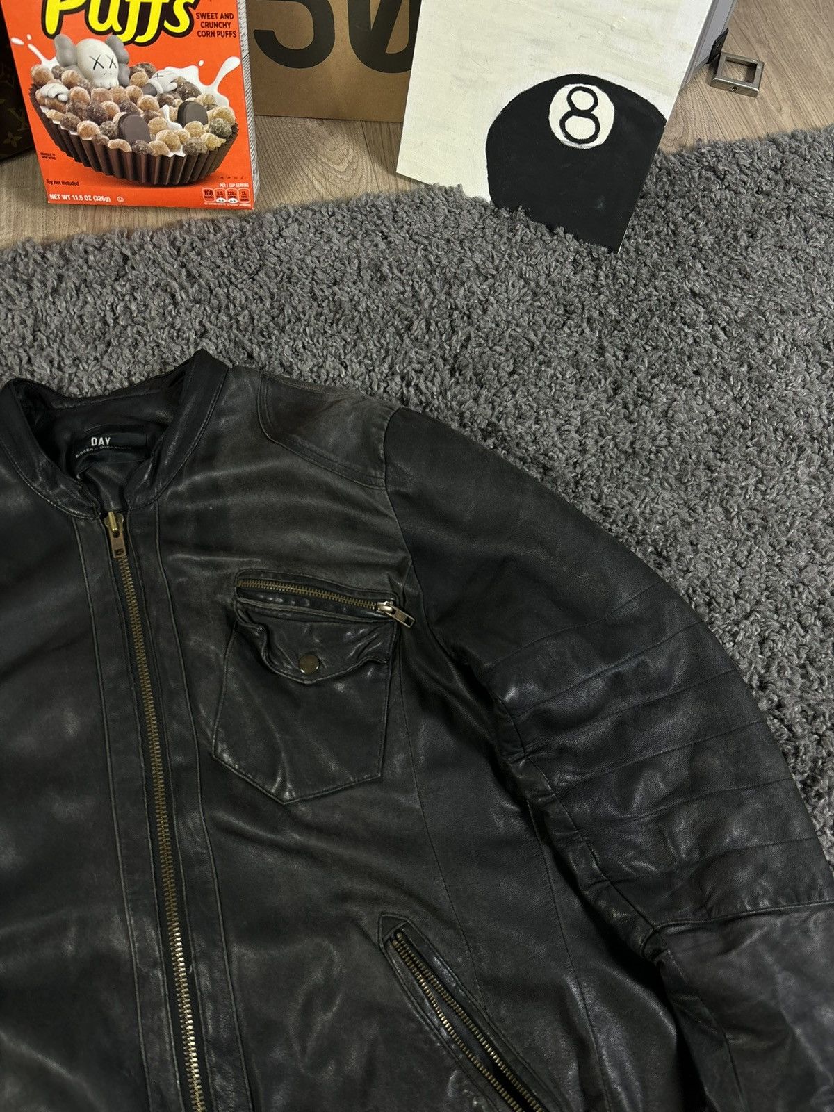 Vintage Vintage Real Leather Asymmetrical Motorcycle Jacket Black Size US L / EU 52-54 / 3 - 7 Thumbnail
