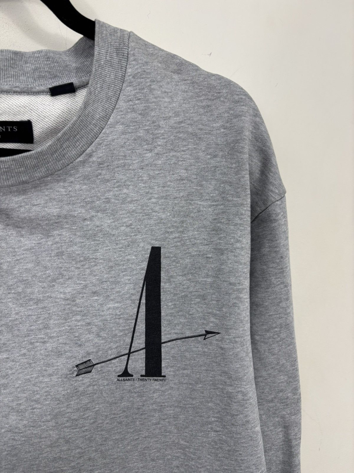 Allsaints AllSaints Men’s Target Crew Arrow Logo Grey Sweatshirt Size US M / EU 48-50 / 2 - 3 Thumbnail