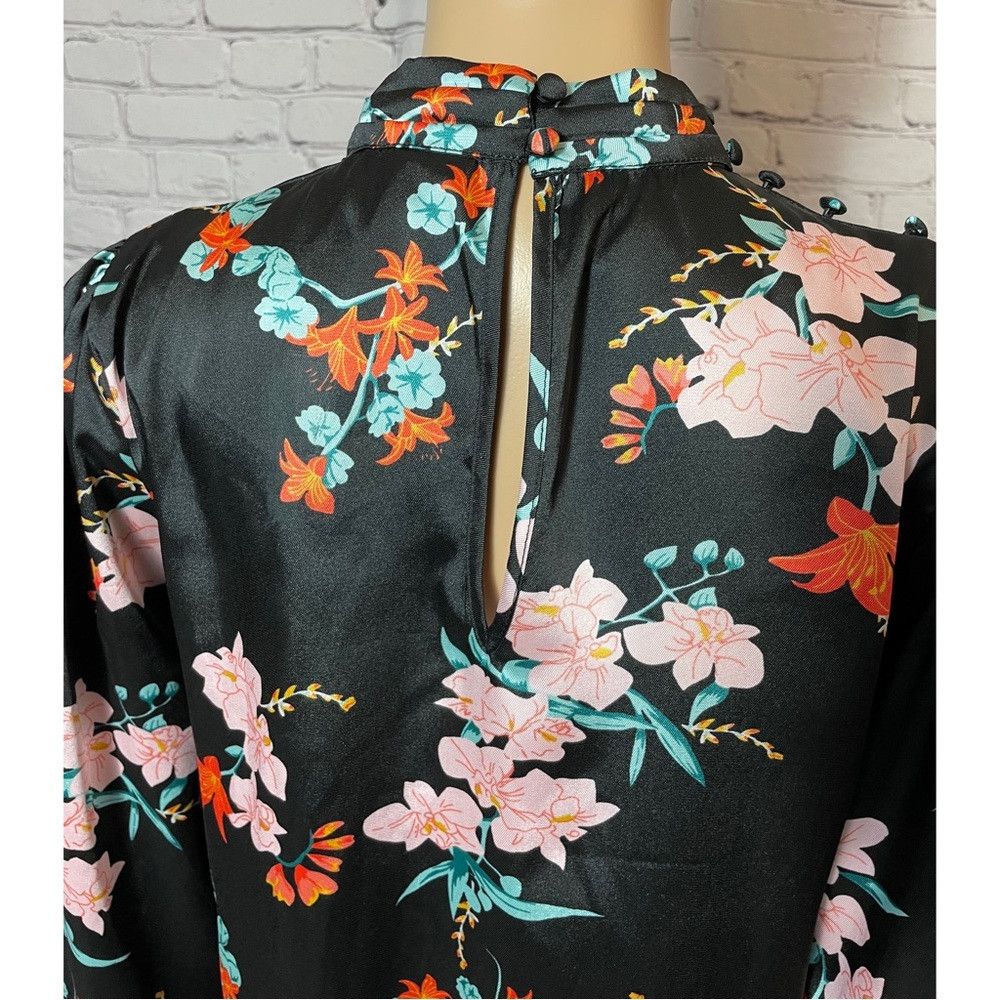 River Island River Island Floral Black Mini Dress Size 4 Size S / US 4 / IT 40 - 9 Thumbnail