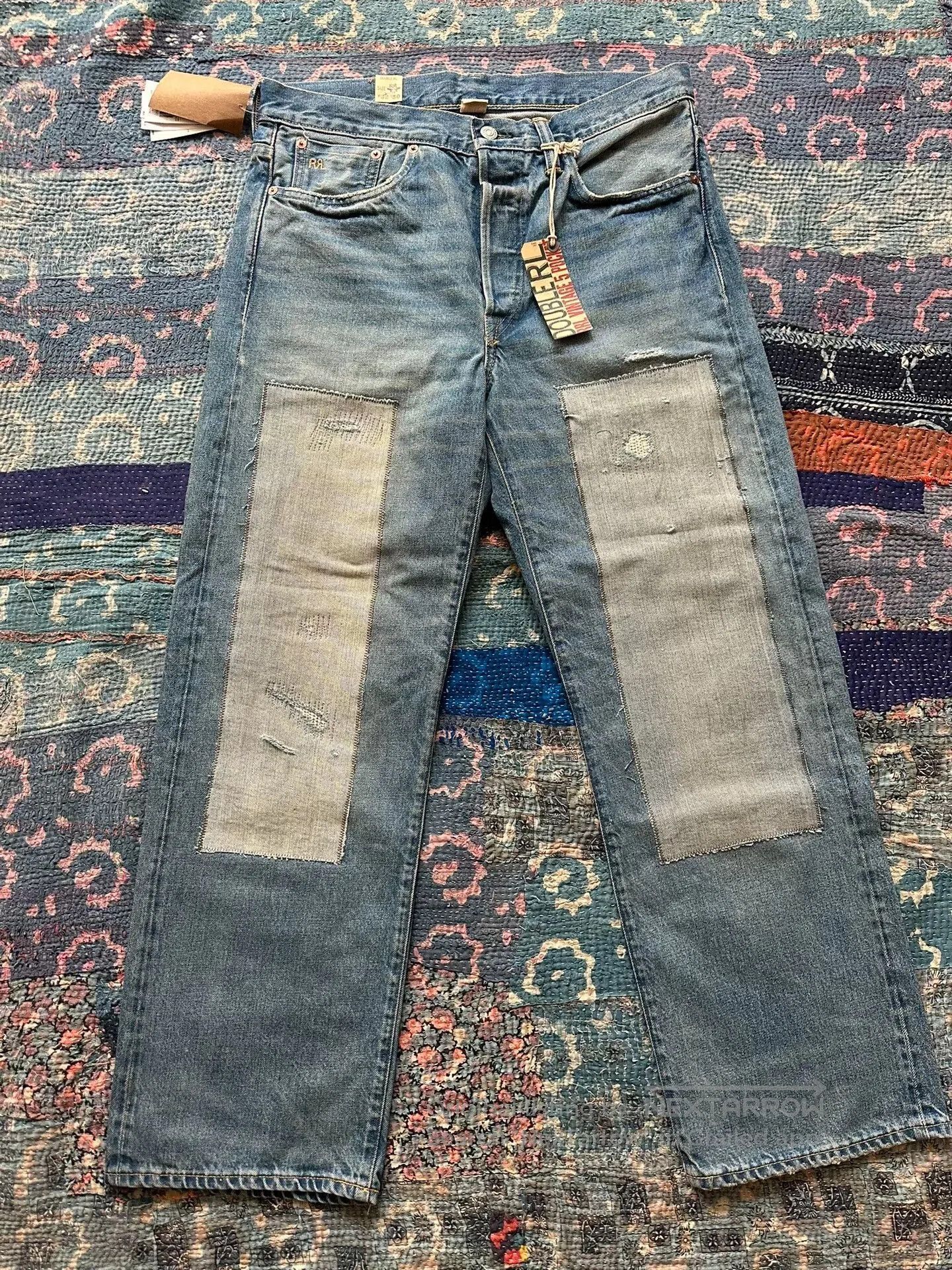 RRL Ralph Lauren RRL Patchwork Vintage Denim Pants. Size US 32 / EU 48 - 1 Thumbnail