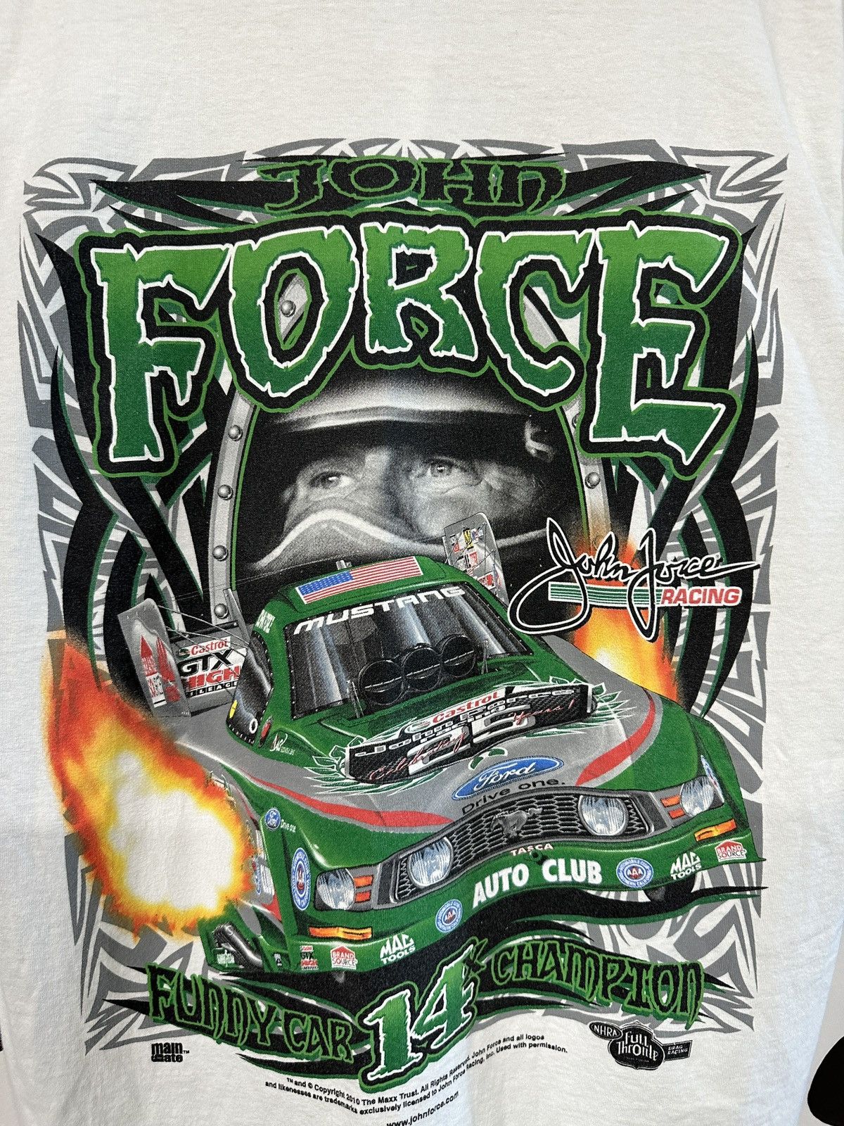 Vintage Vintage 2010 John Force Racing Mullet Tee Size US L / EU 52-54 / 3 - 6 Thumbnail