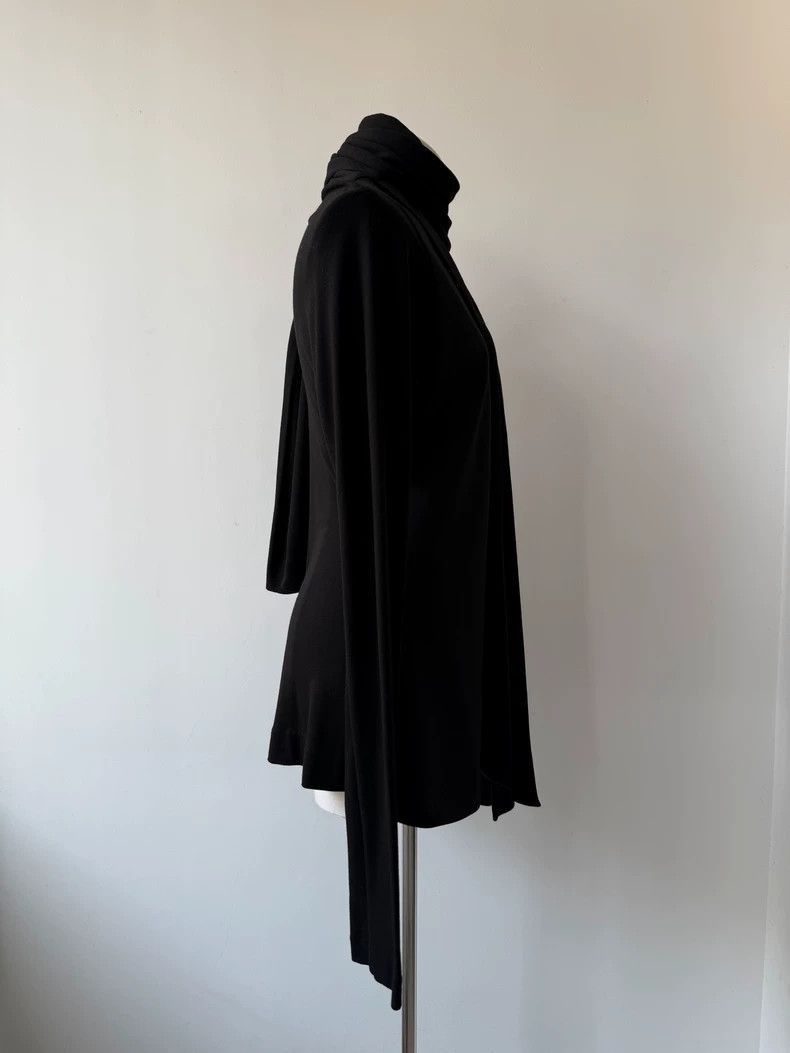 Yohji Yamamoto Yohji Yamamoto Yohji Yamamoto Black Scarf Layered Top Size US M / EU 48-50 / 2 - 7 Thumbnail