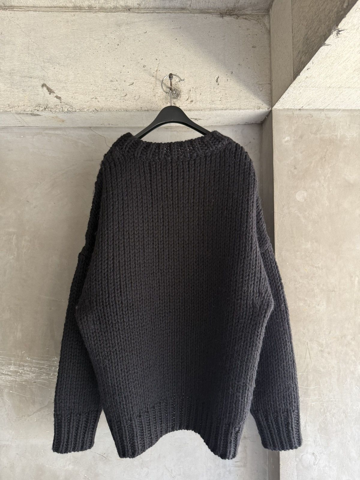 Dries Van Noten DRIES VAN NOTEN Archive Oversized Black Wool Mohair Knit Size US S / EU 44-46 / 1 - 4 Thumbnail