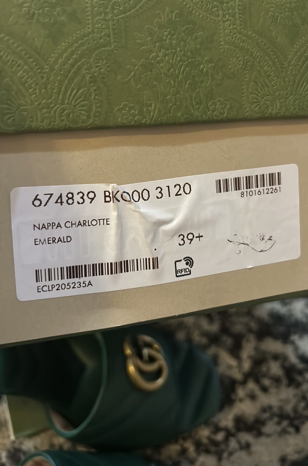 Gucci Gucci Double G Marmont Slide Sandal Mules Emerald size 39.5 Size US 9.5 / IT 39.5 - 7 Thumbnail
