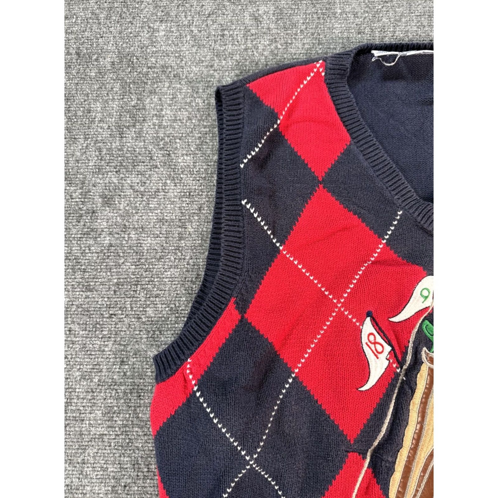 Vintage VINTAGE Rafaella Sweater Vest Mens Medium Red Black Argyle Golf Graphic 90s Bag Size US L / EU 52-54 / 3 - 4 Thumbnail