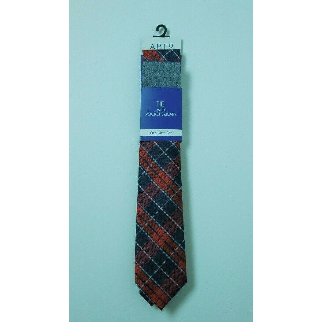 Apt. 9 Apt. 9 Helmut Plaid Tie with Pocket Square Size ONE SIZE - 1 Thumbnail