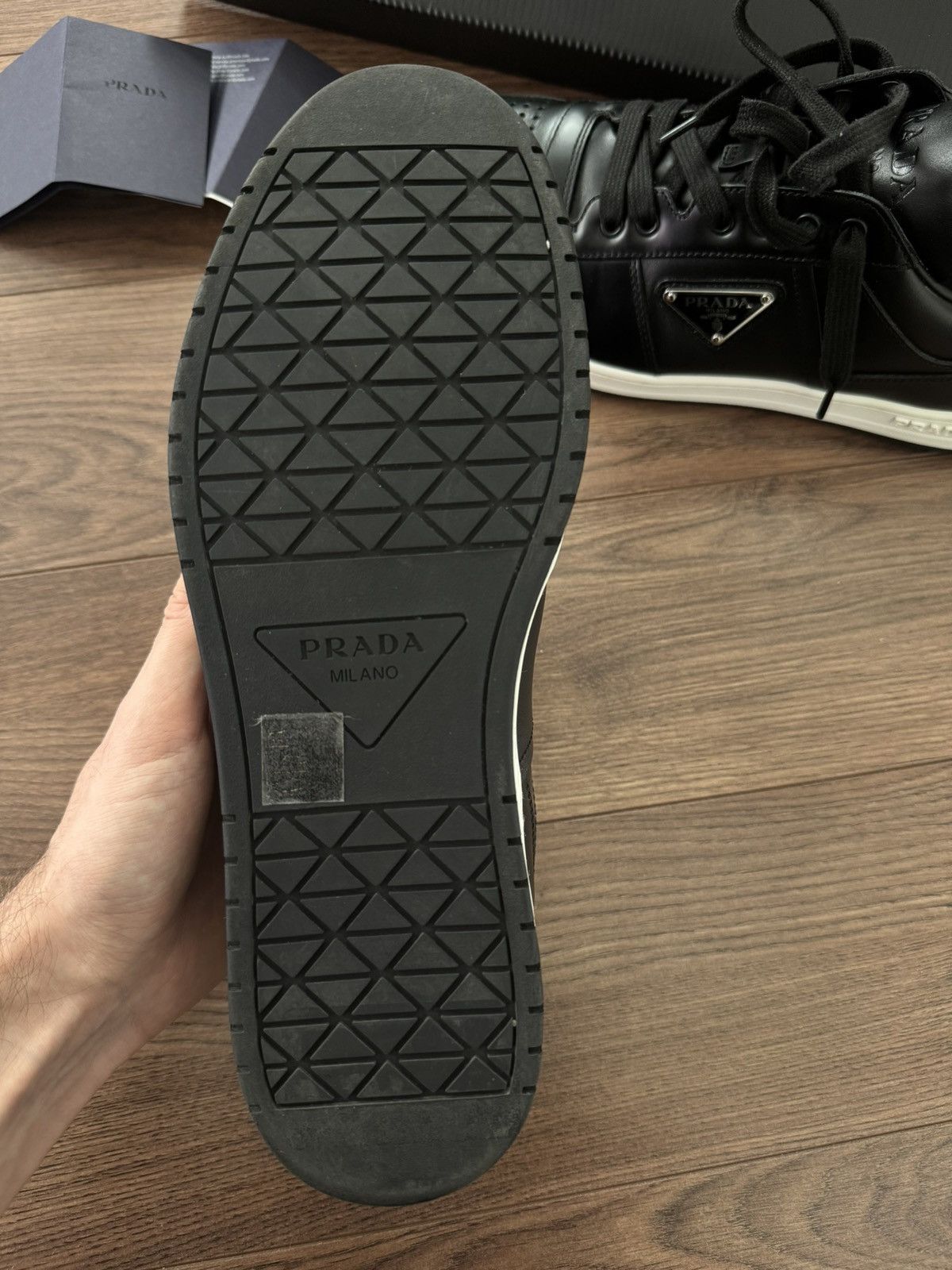 Prada Prada Downtown Leather Sneakers Size US 8 / EU 41 - 4 Thumbnail