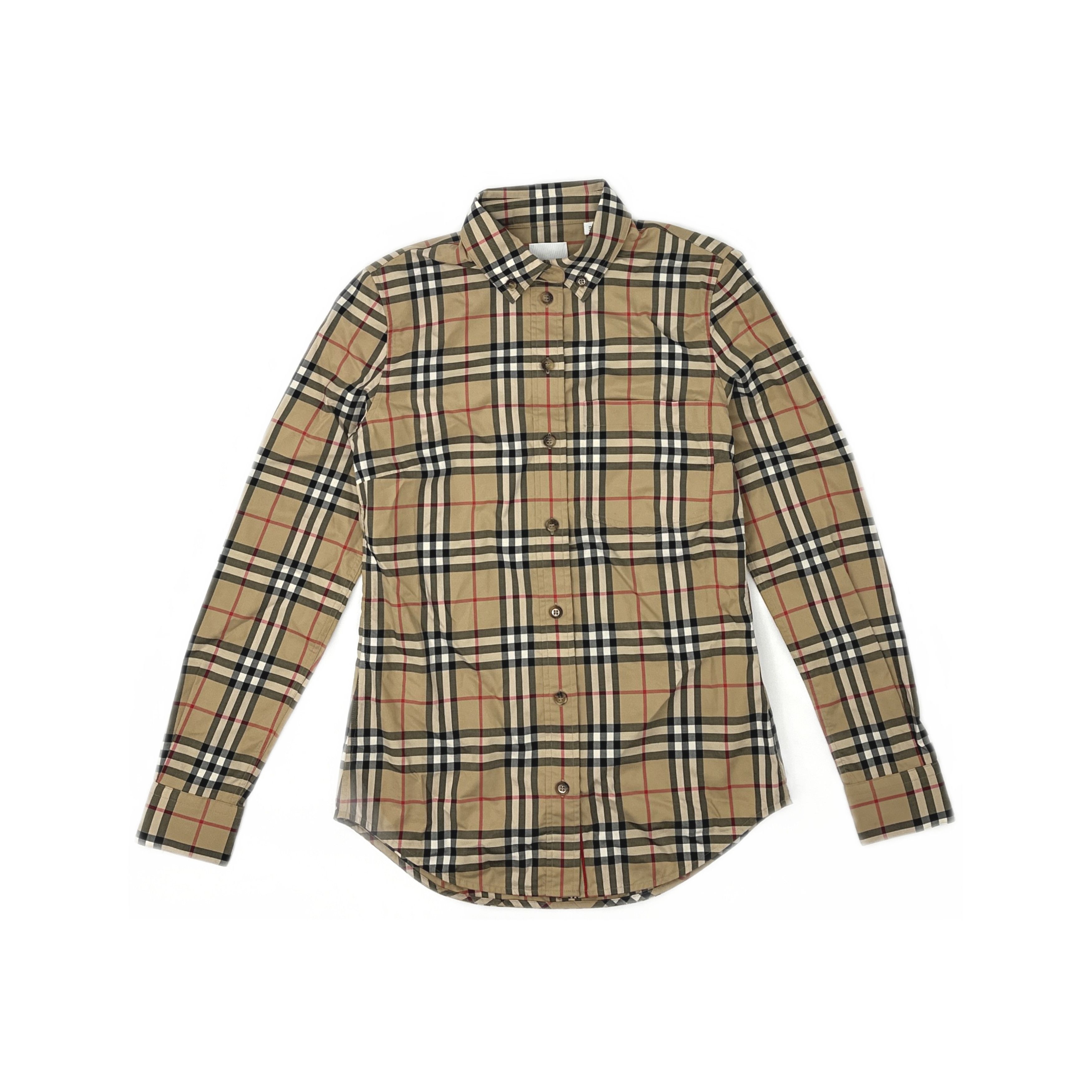 Burberry Burberry Check Button Up Shirt US 2 Size XS / US 0-2 / IT 36-38 - 1 Thumbnail
