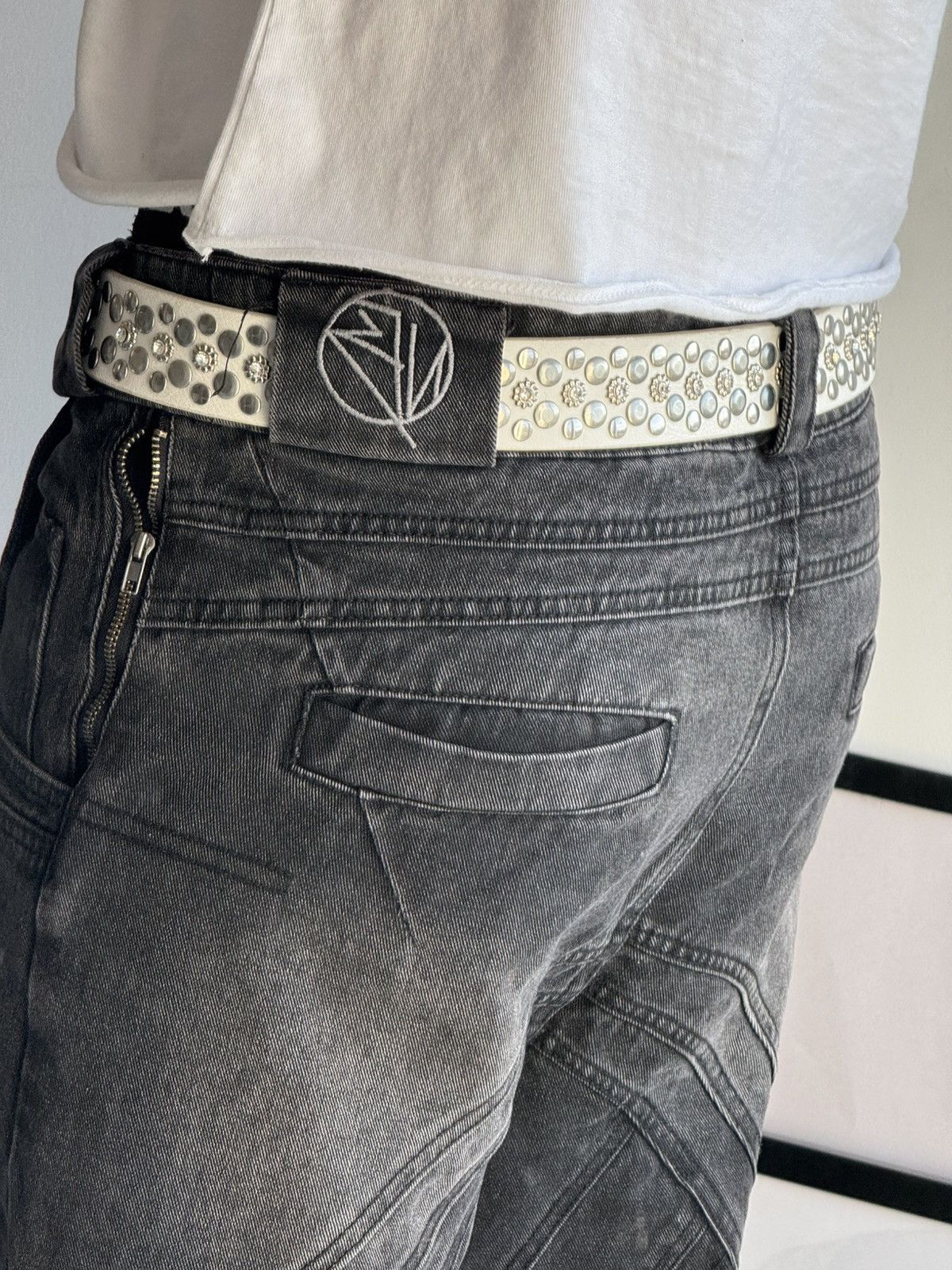 Hysteric Glamour × Japanese Brand × Vintage 🤩 Y2K Vintage Leather Belt BB Simon Style Size ONE SIZE - 5 Thumbnail