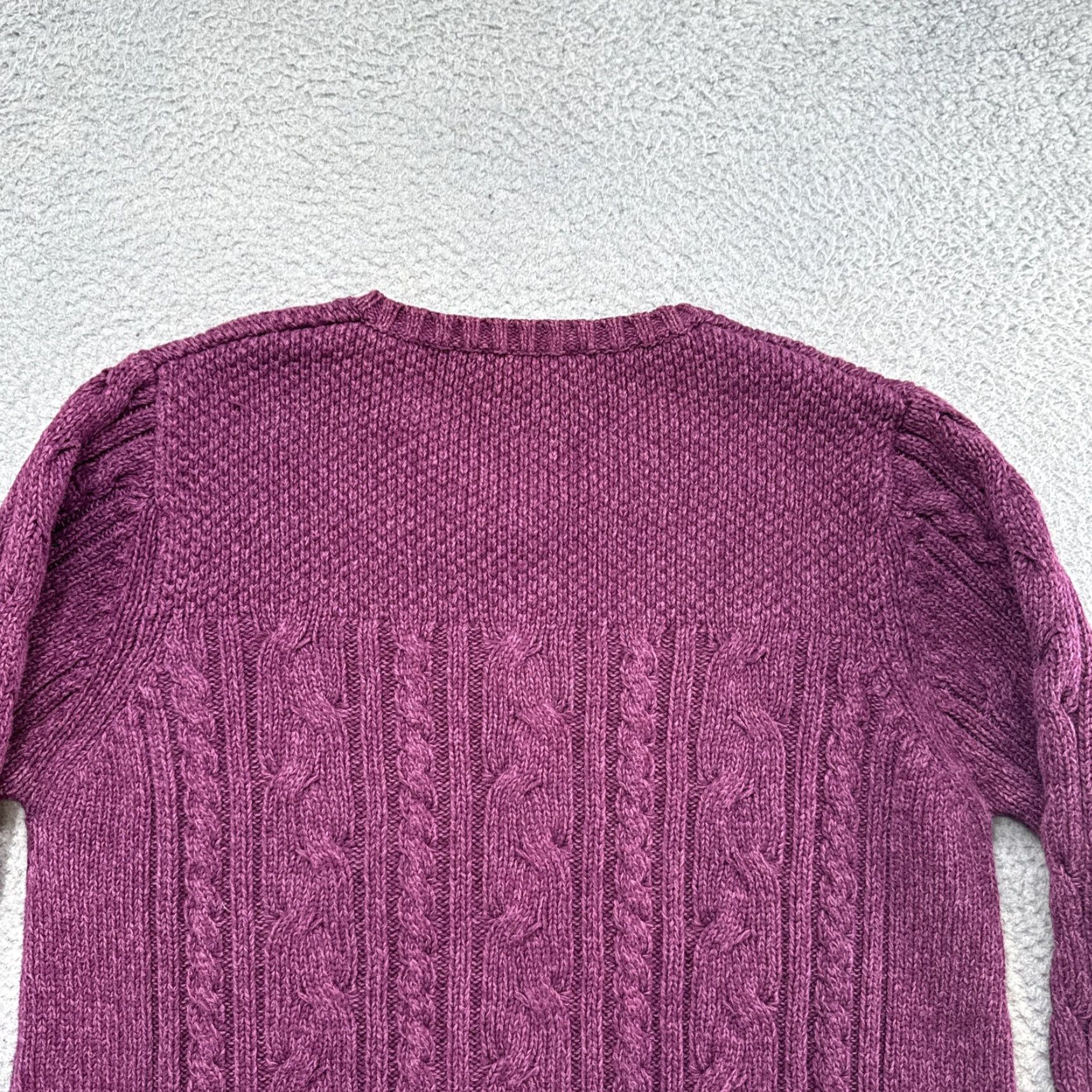 Vintage VINTAGE Cabela’s Sweater Cable Knit Maroon 100% Cotton Womens SZ M Cottage Knit Shirt Womens M Red Cable-Knit Pullover 90s Festival Women Size M / US 6-8 / IT 42-44 - 7 Thumbnail
