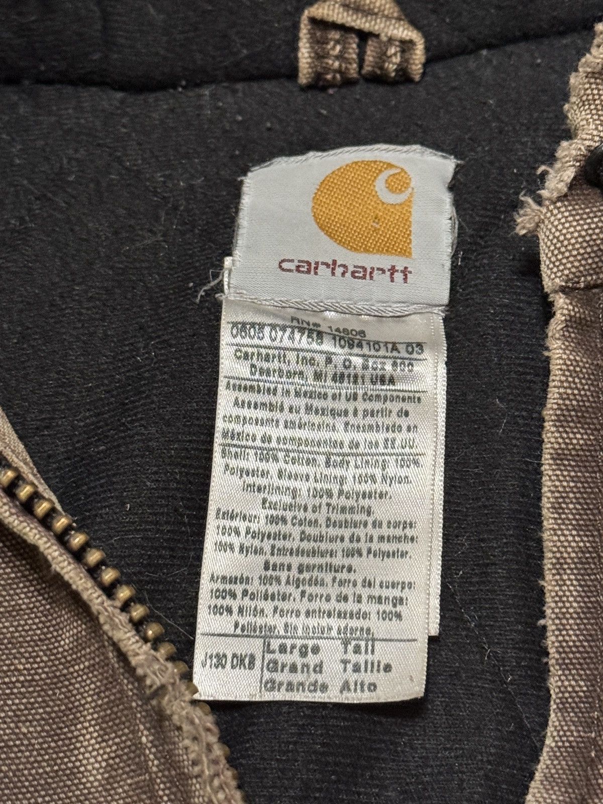Carhartt Carhartt Brown Grunge Distressed Large Jacket Boxy 27x29 Size US L / EU 52-54 / 3 - 4 Thumbnail