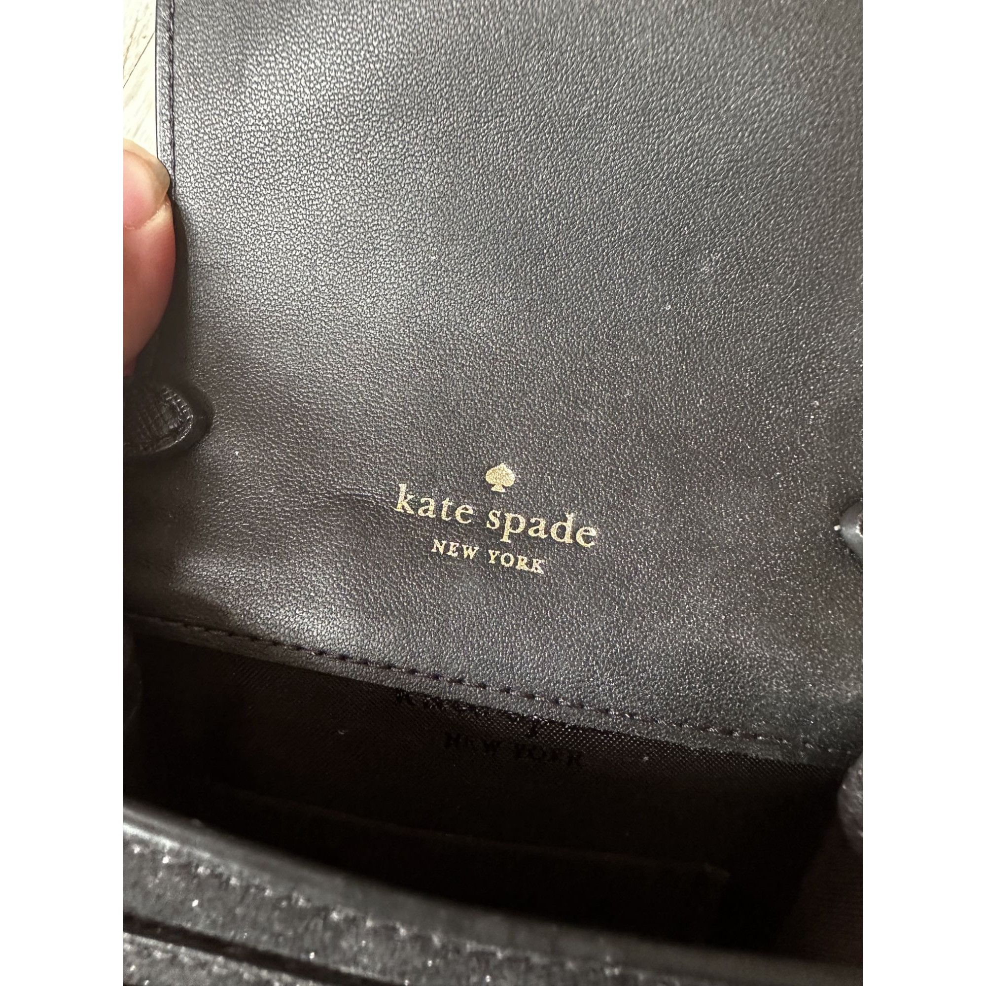 Kate Spade Kate Spade Black Glitter North South Phone Crossbody Bag Size ONE SIZE - 7 Thumbnail