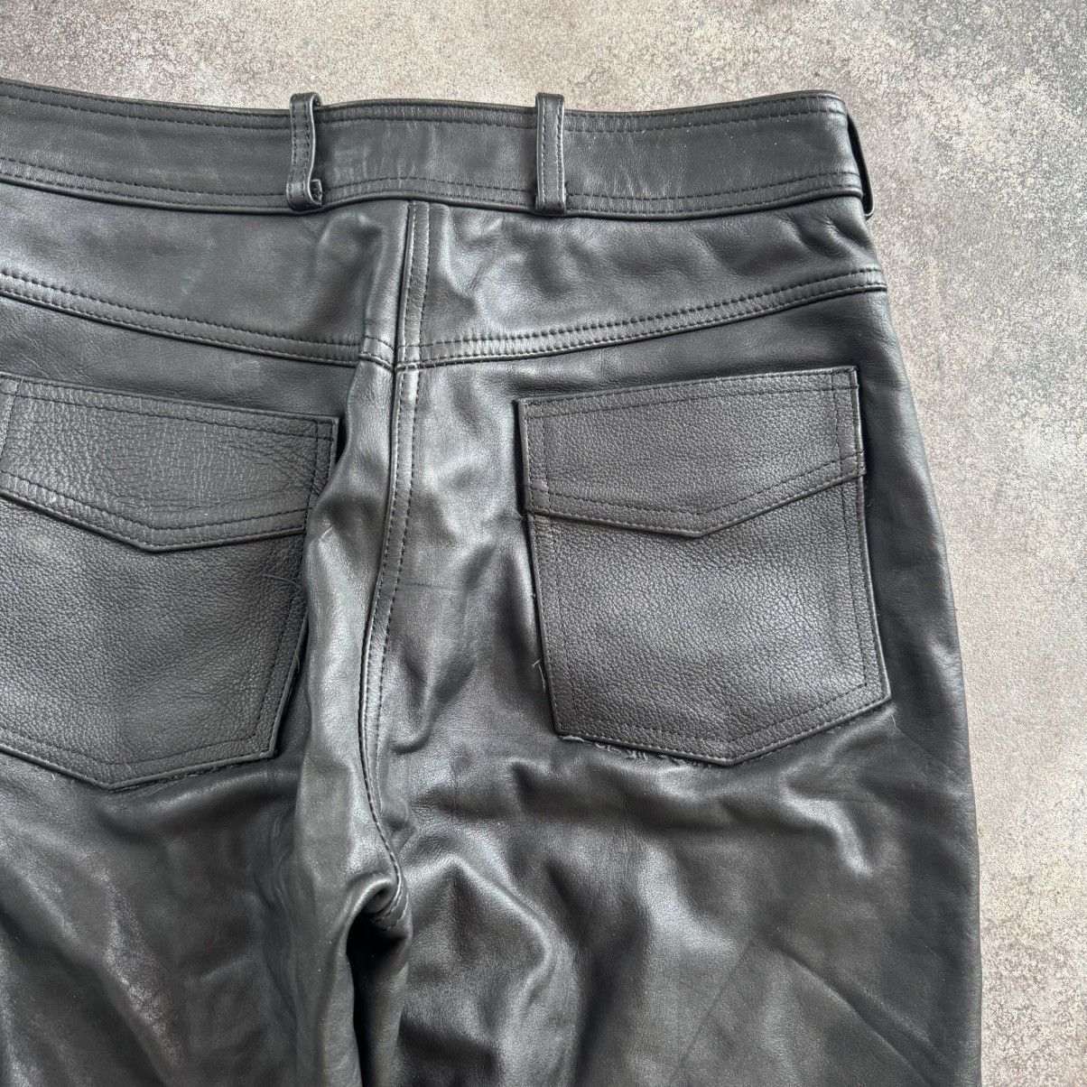 Japanese Brand Vintage Moto Racing Black Leather Pants Size US 30 / EU 46 - 12 Thumbnail