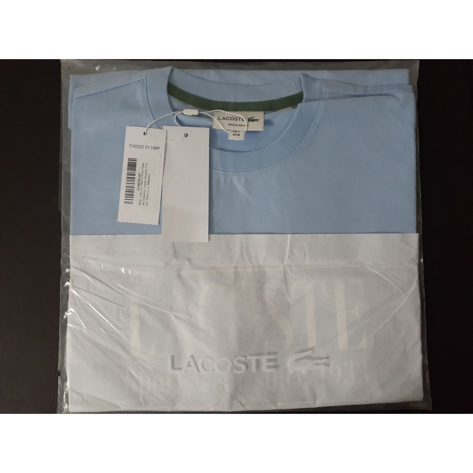 Lacoste Lacoste Men's Regular Fit Jersey T-Shirt Panorama Blue M Size US M / EU 48-50 / 2 - 2 Thumbnail