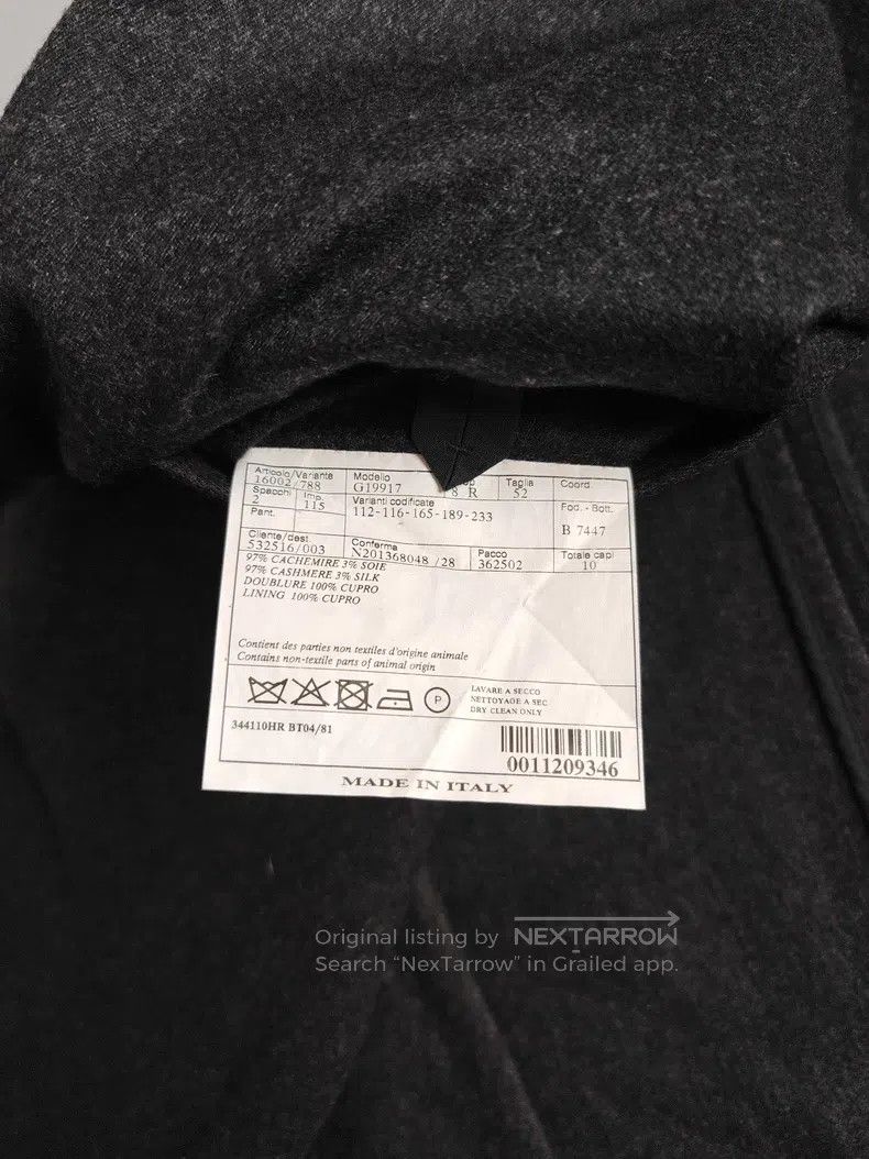 Hermes Hermes Men's Cashmere Blazer Jacket, Grey-Black, 97% Cashm Size 52R - 5 Thumbnail
