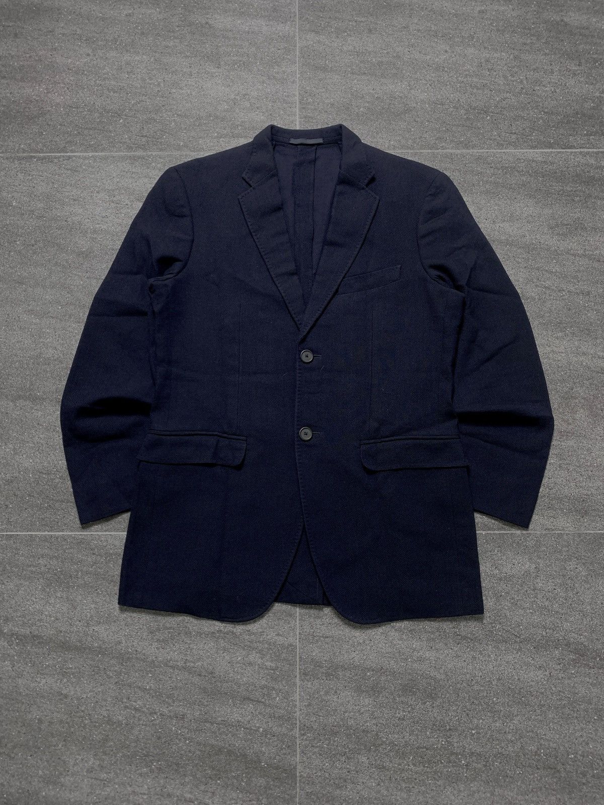 Jil Sander 2000s Wool Textured Blazer Size 48S - 2 Thumbnail